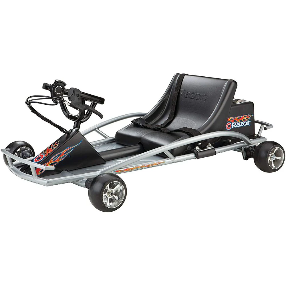 Razor 25141098 Electric Ground Force Drifter Go Kart 24 V Powered Ride-On, Silver - Image 2