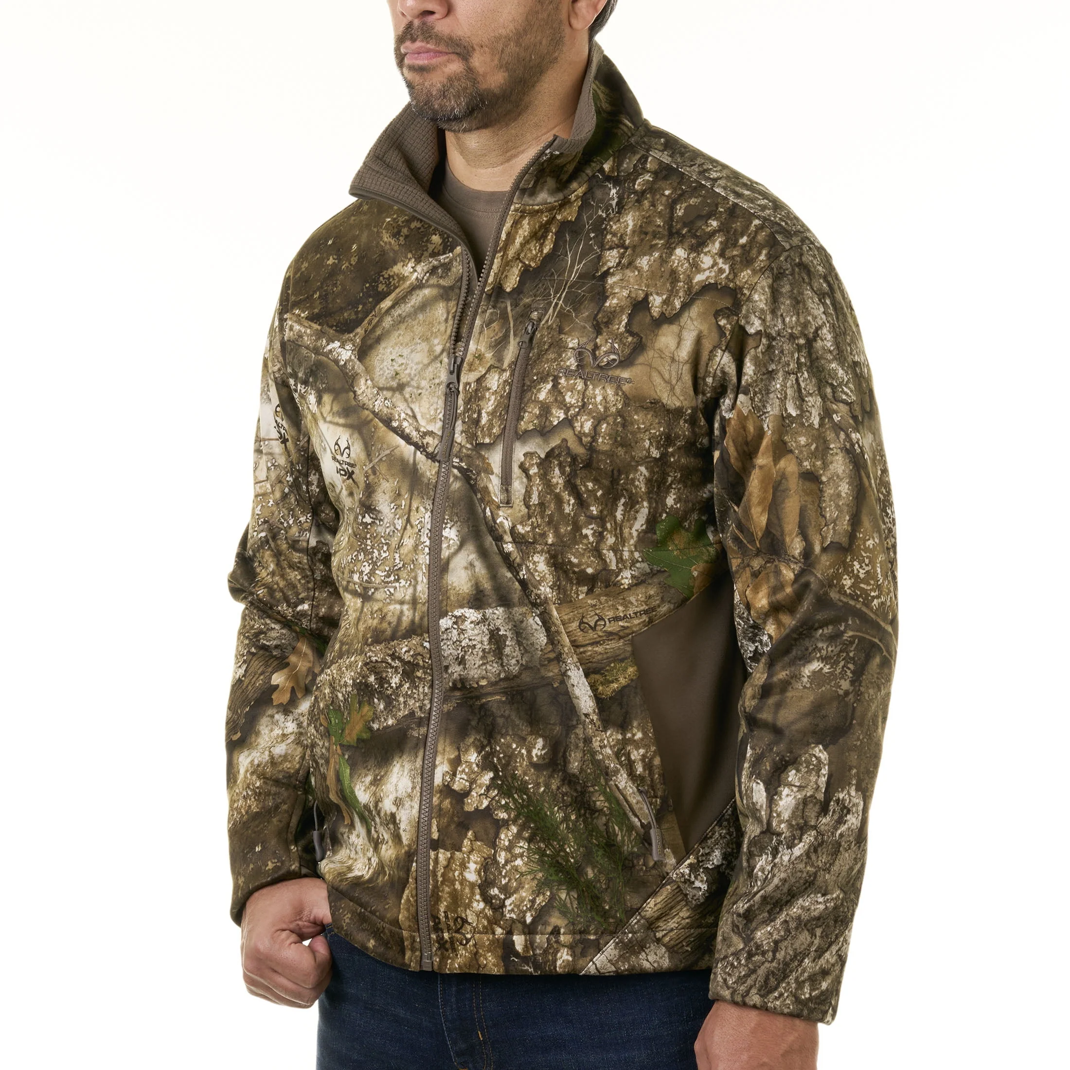Realtree APX Men's Chill Cutter Softshell Hunting Jacket, Windproof, Integrated XL - Image 2