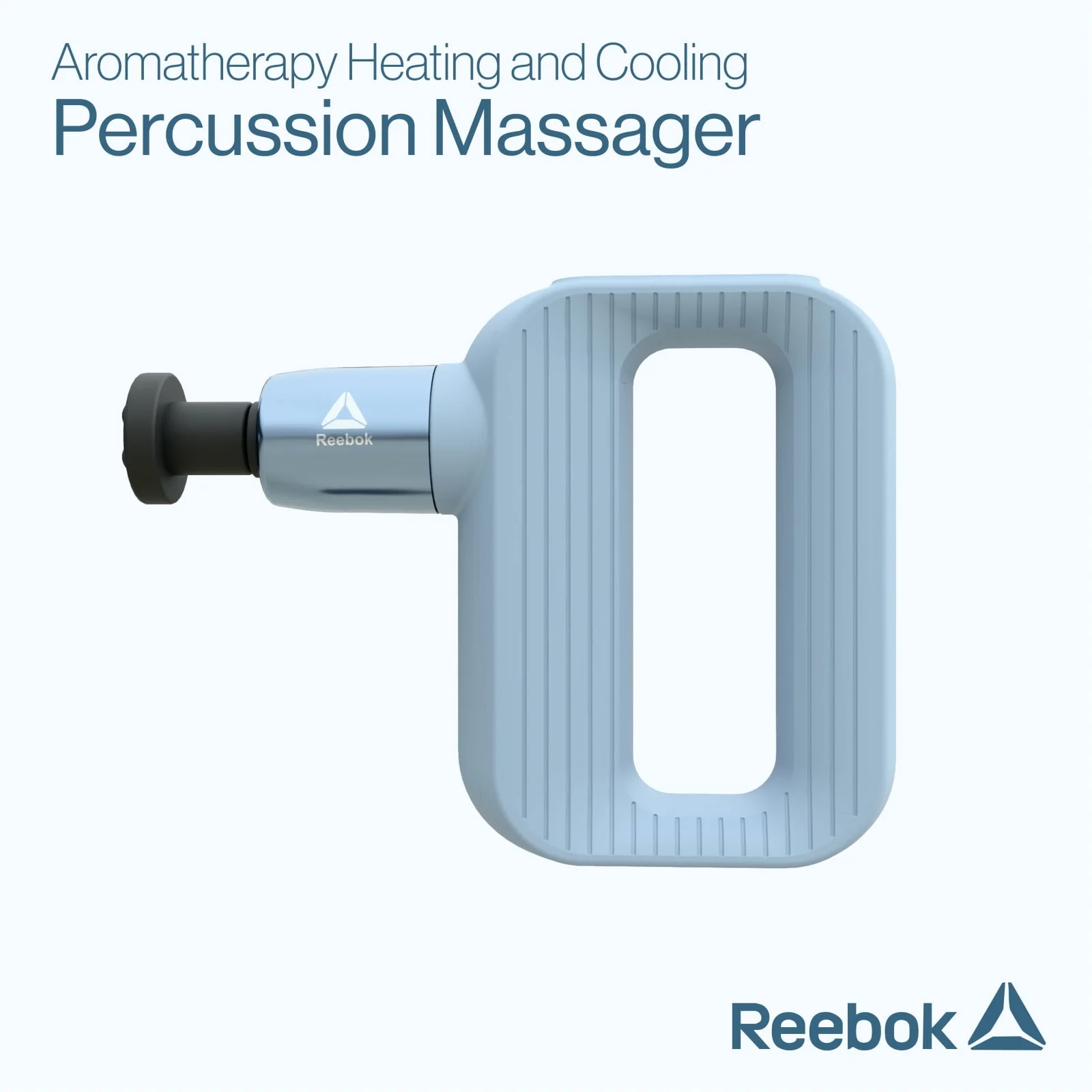 Reebok Hot & Cold Percussion Massager, 6 Speeds, Aromatherapy Compatible, Rechargeable, Portable Deep Tissue Relief, Blue - Image 5