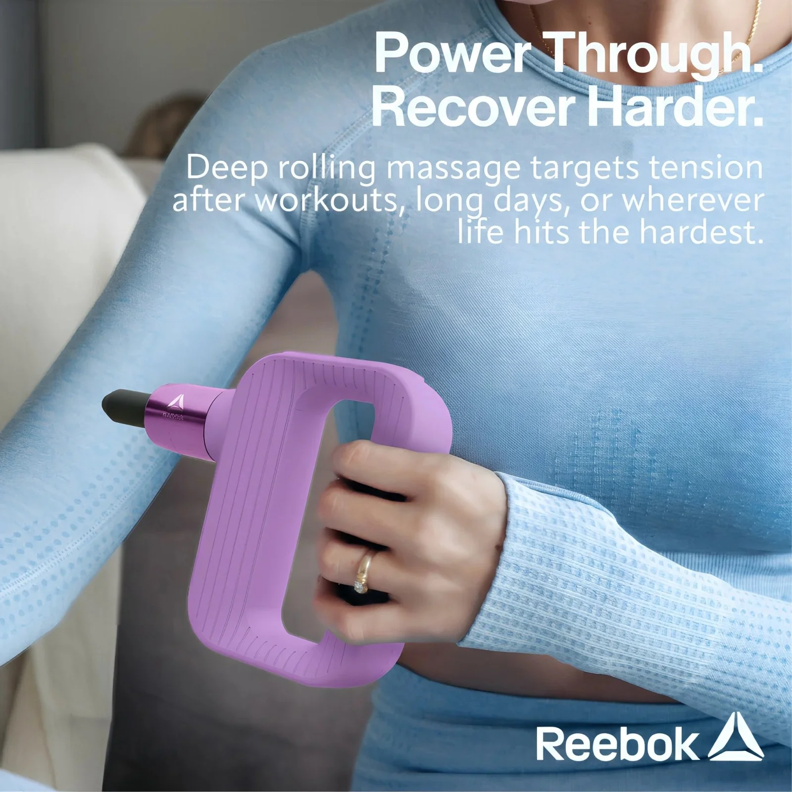 Reebok RK1736-PNK Hot & Cold Percussion Massager with Aromatherapy, 6 Speeds
