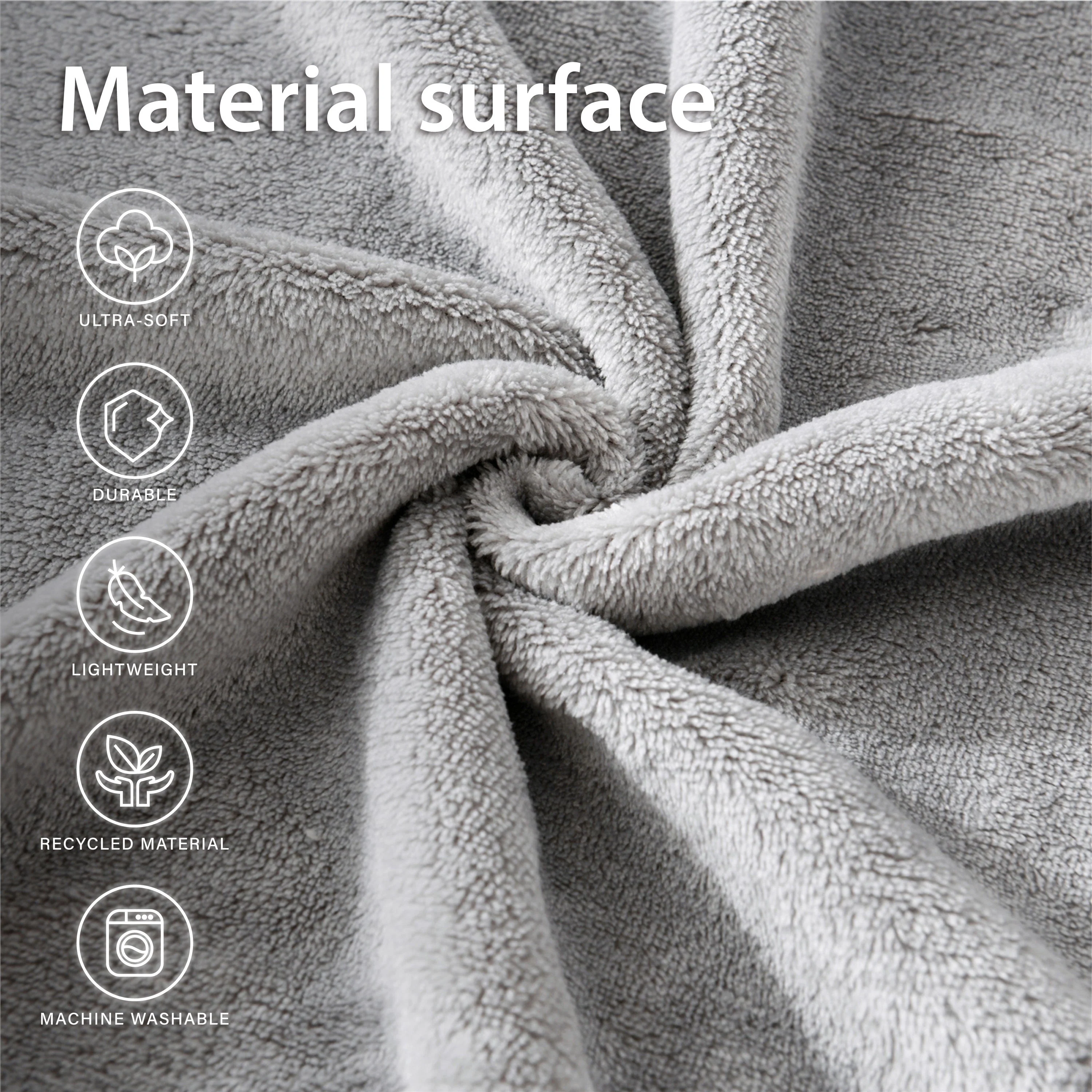 Regal Living Warm & Cozy Plush Velvet Blanket, Solid Gray, 66 x 90 in, Twin Size, Eco-Friendly, Machine Washable - Image 6