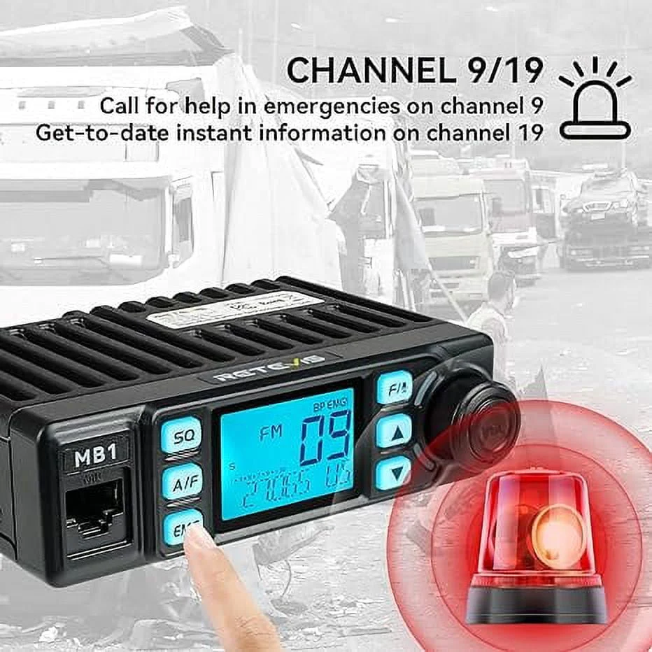 Retekess MB1 AM/FM CB Mobile Radio Bundle with Coaxial Cable - Image 3