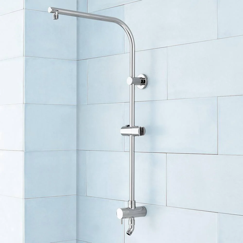Retrofit Exposed Pipe Shower System - Brushed Nickel