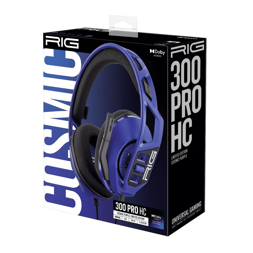 RIG 300 PRO HC Wired Gaming Headset, Cosmic Purple, Over-Ear, 40mm Drivers, Flip-to-Stow Mic, Dolby Atmos Compatible - Image 7