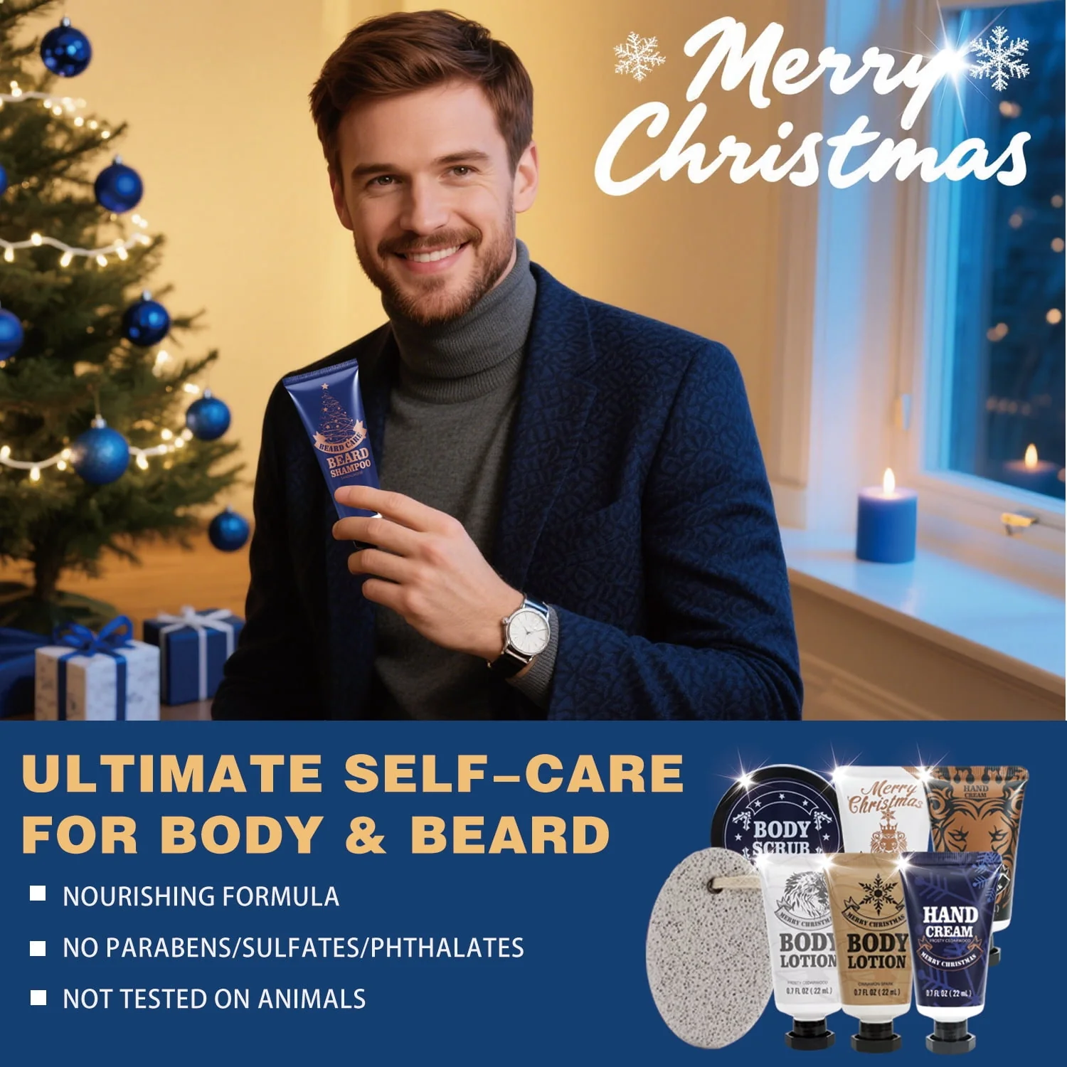 Rinse & Robust RRBCONON002 Advent Calendar 2024, 24-Piece Men's Grooming Set with Cinnamon, Sandalwood, Cedar, Leather Scents - Image 4