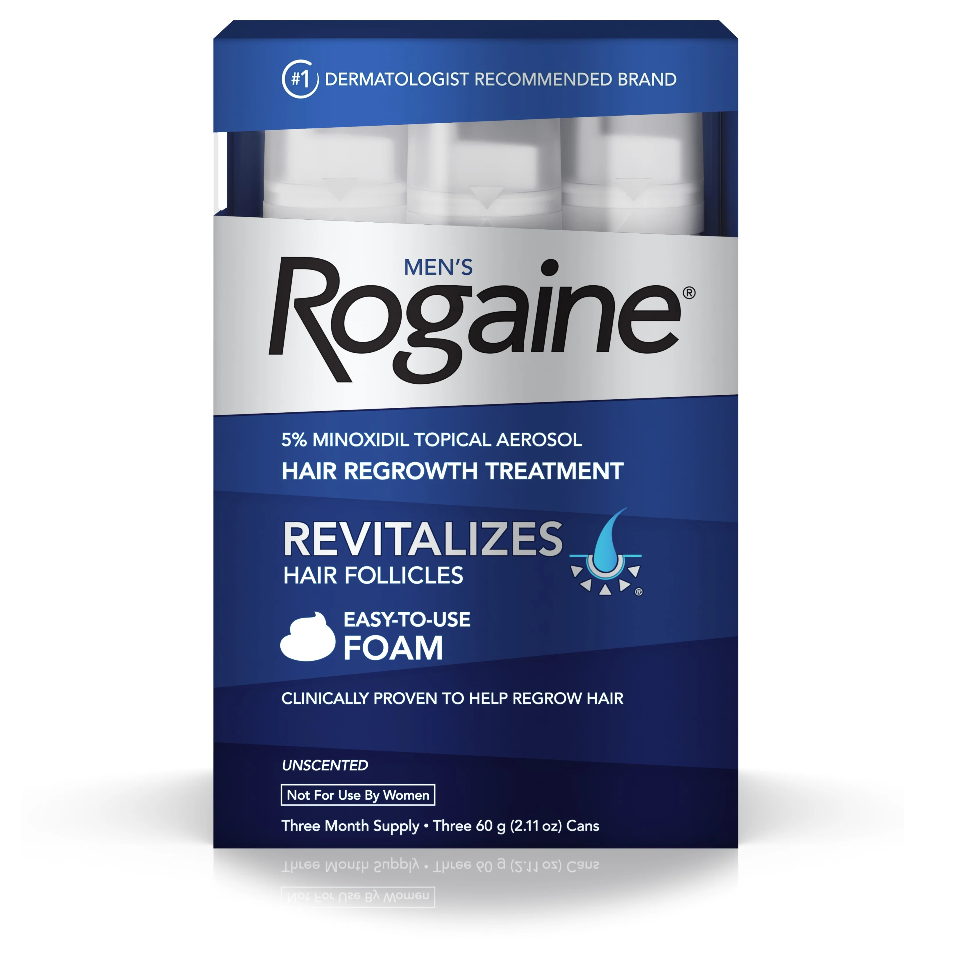 Rogaine Mens Hair Regrowth Treatment Foam Three Month Supply Mens Hair Regrowth Treatment Foam