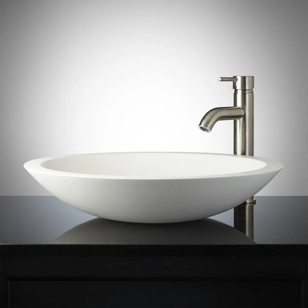 Round Wash Basin - 515mm x 515mm x 105mm (20.25 x 20.25 x4") - RESIN- Matte finish