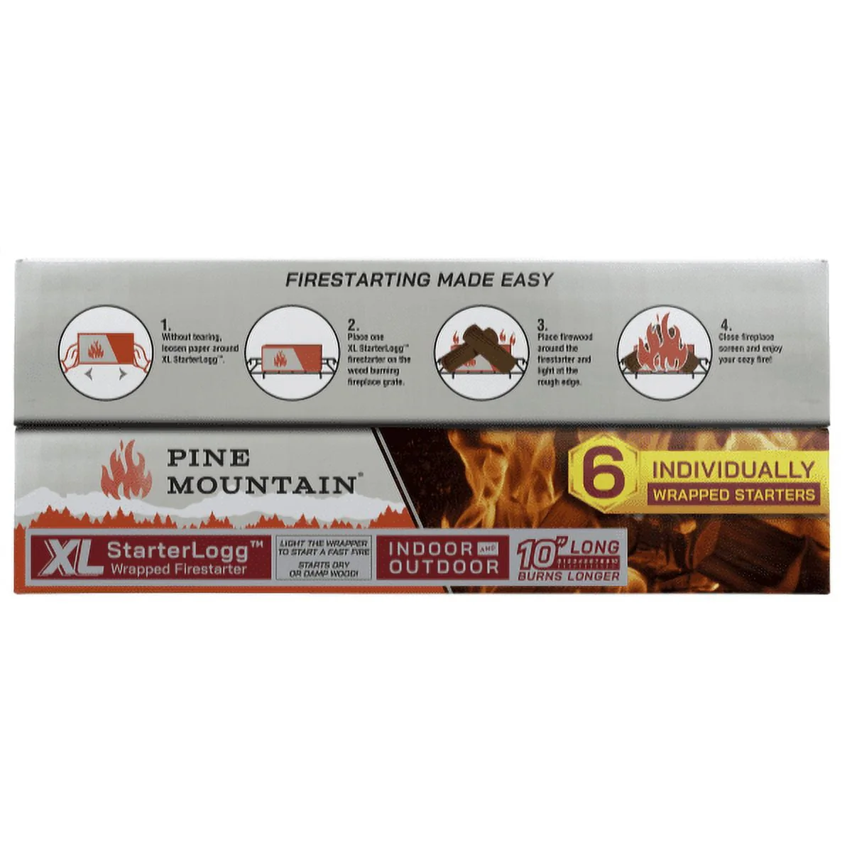 Royal Oak Pine Mountain StarterLogg XL Fire Starter, Extra Large, Weather-Resistant, 6-Pack, Brown, 800002233 - Image 2