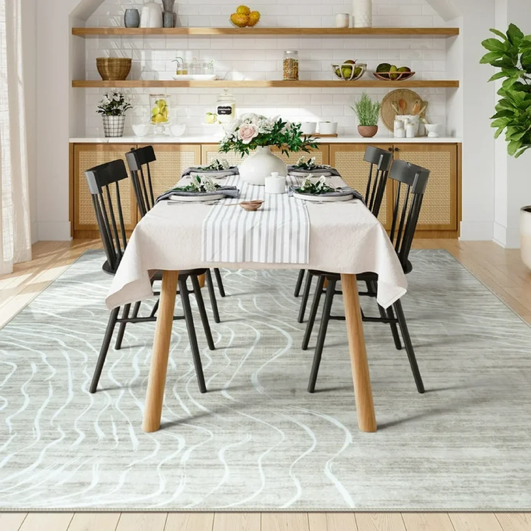 RUG ROBOT AR-DYR-CXSMXTMS-244X305 8'x10' Large Area Rugs, Beige - Image 3