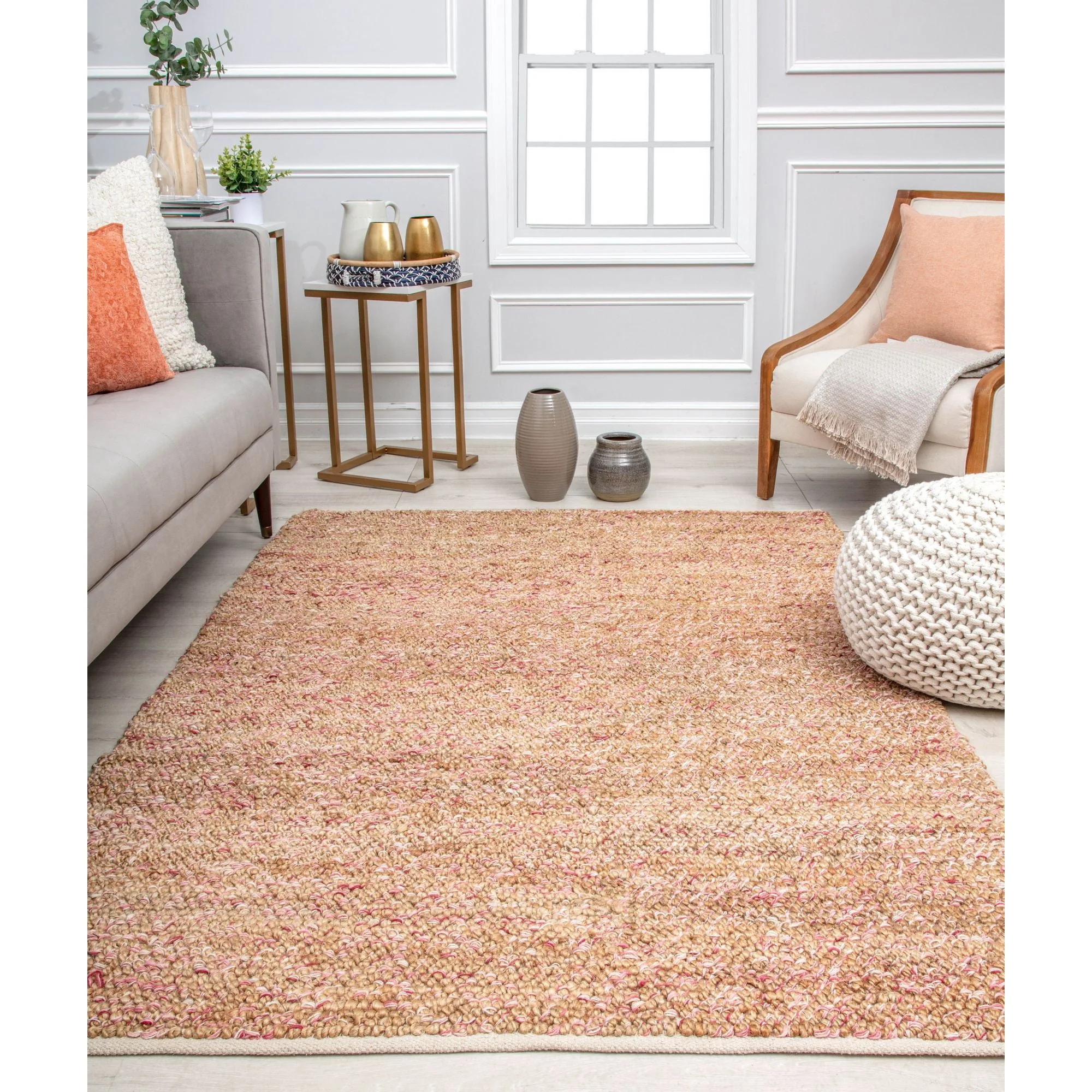 Rugs America RA32393 Blush Confetti DR10B Solid Farmhouse Orange Area Rug, 2'0"x3'0"