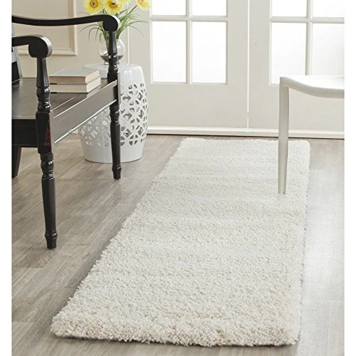 Safavieh Milan Shag Collection SG180-1212 Ivory Runner (2' x 6') - Image 6