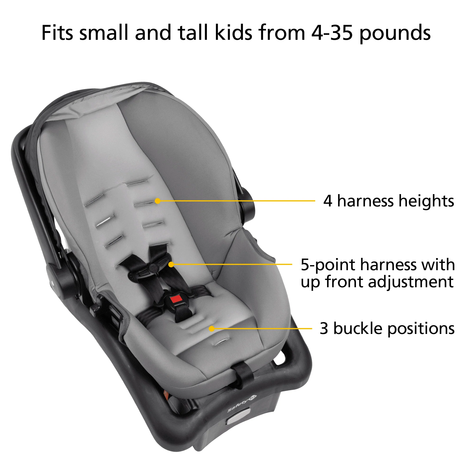 Safety 1st IC381GKP OnBoard35 SecureTech Infant Car Seat, Prized Purple, Infant, Unisex - Image 3
