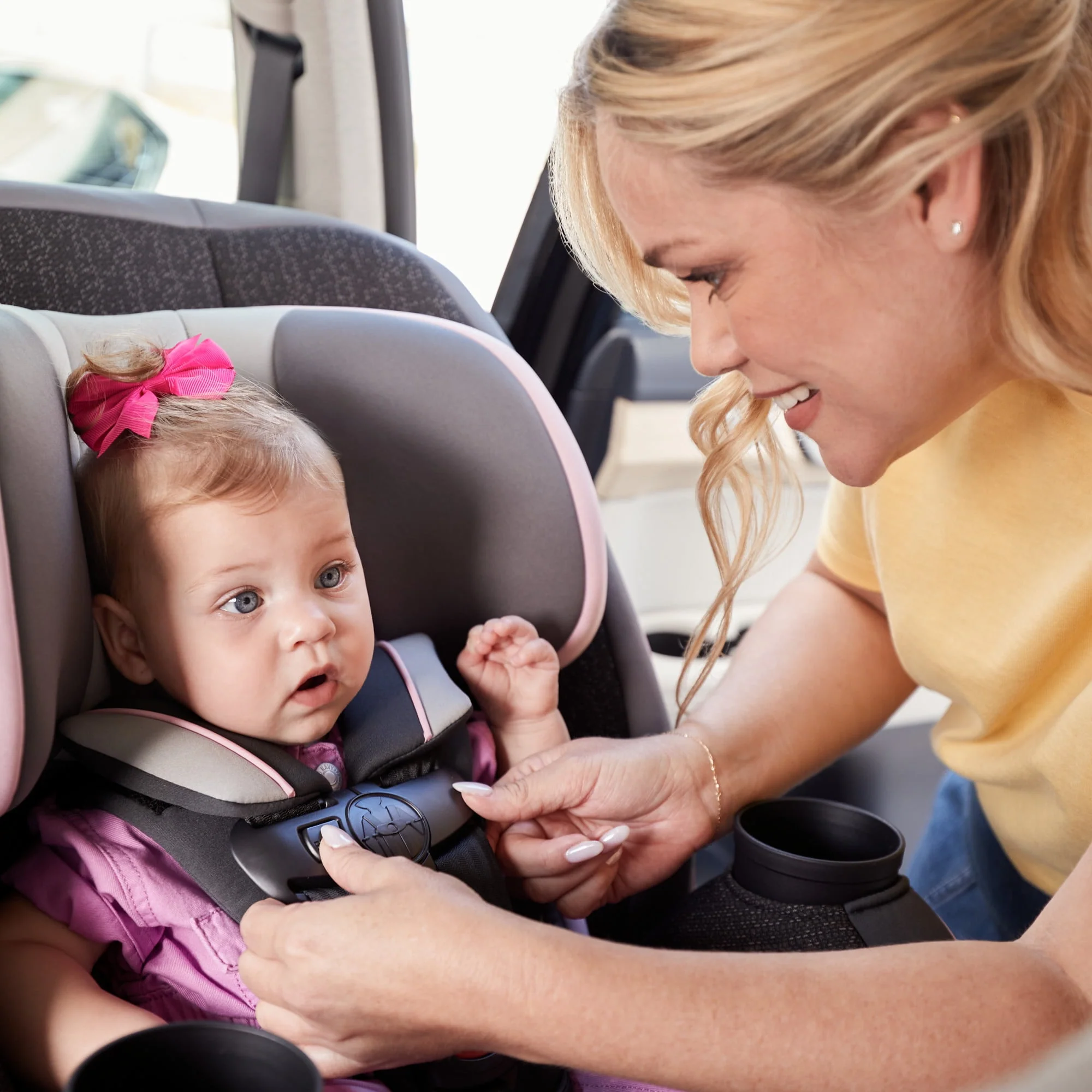 Safety 1st TriFit All-in-One Convertible Car Seat, Slim Profile, One-Hand Adjustable Headrest and Harness, Machine-Washable Seat Pad, Borderline Color - Image 2