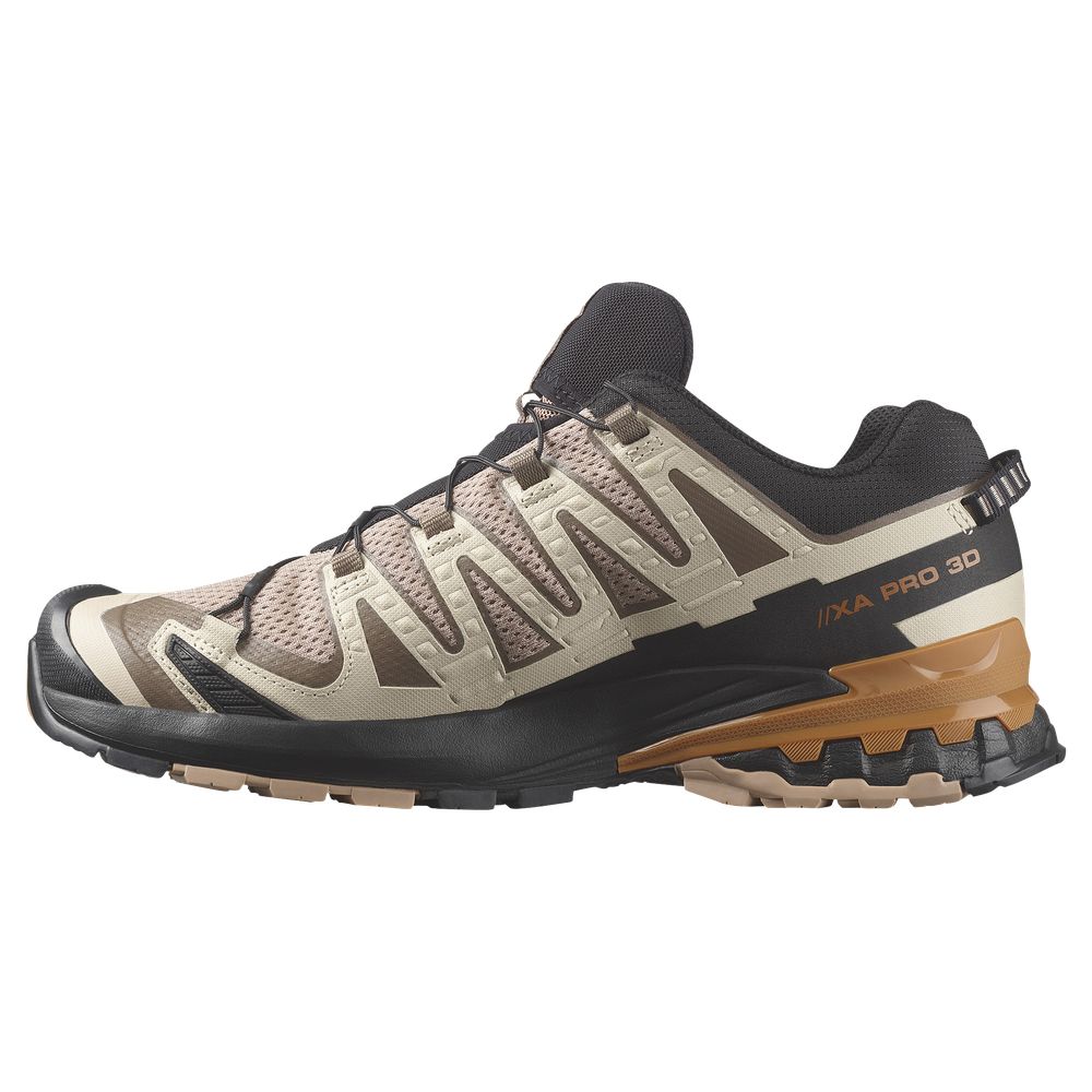 Salomon L47272000 XA Pro 3D V9 Hiking Shoes for Men - Natural/Black/Sugar Almond - 11.5M - Image 3