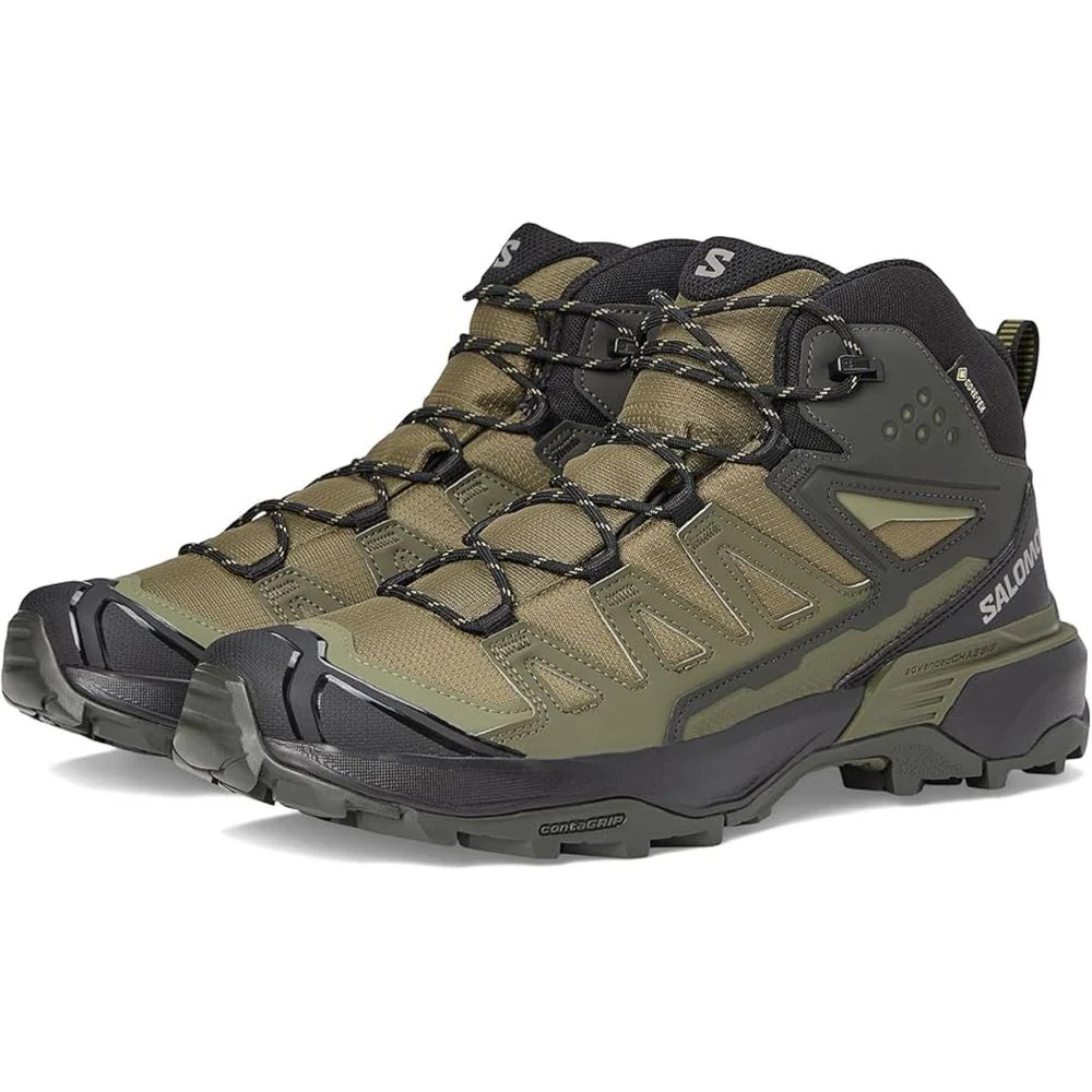 Salomon X Ultra 360 Mid Waterproof Hiking Boots for Men - Olive Night - 11M - Image 2