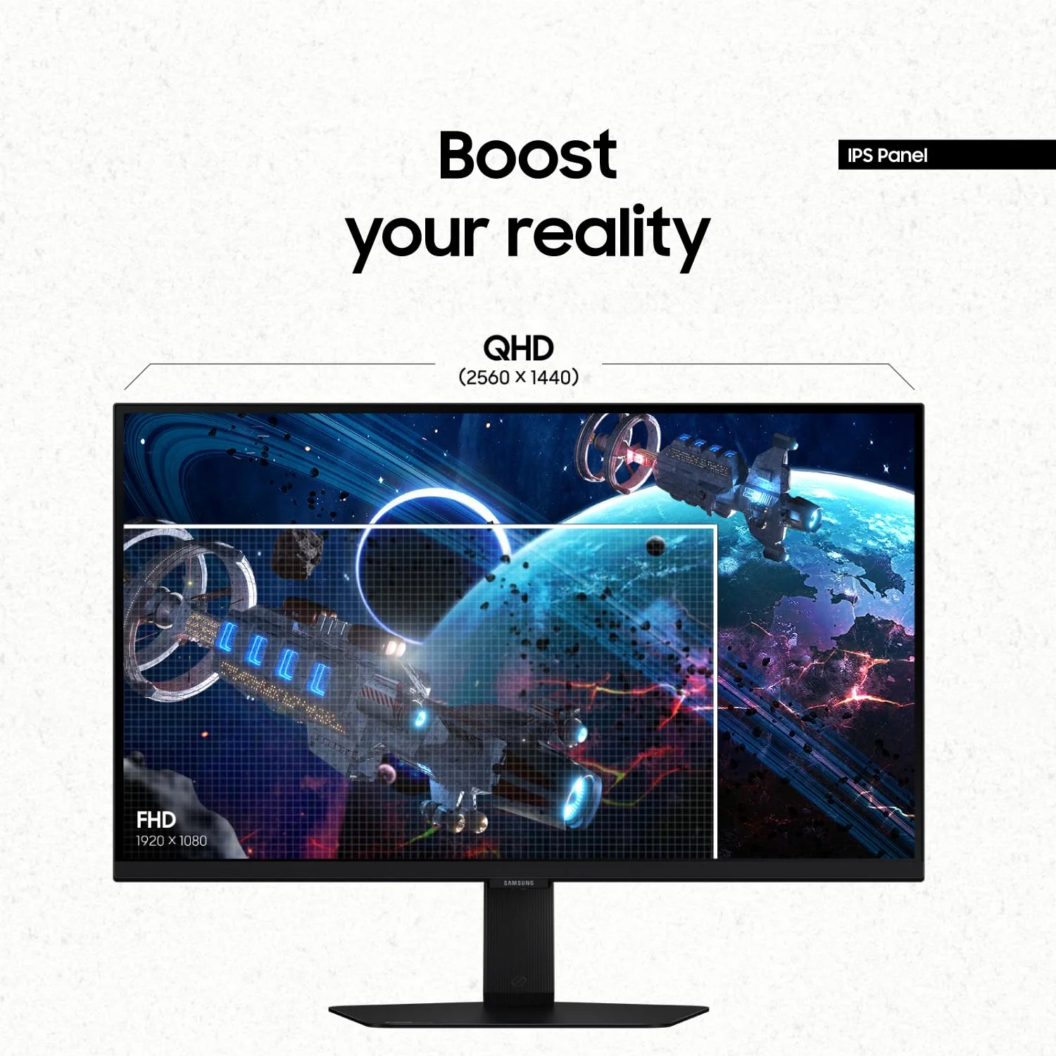 Samsung Odyssey G50D 27-Inch QHD Fast IPS Gaming Monitor, 180Hz, 1ms, VESA DisplayHDR 400, AMD FreeSync, G-Sync Compatible, Adjustable Stand, Eye Saver Mode, Black - Image 3