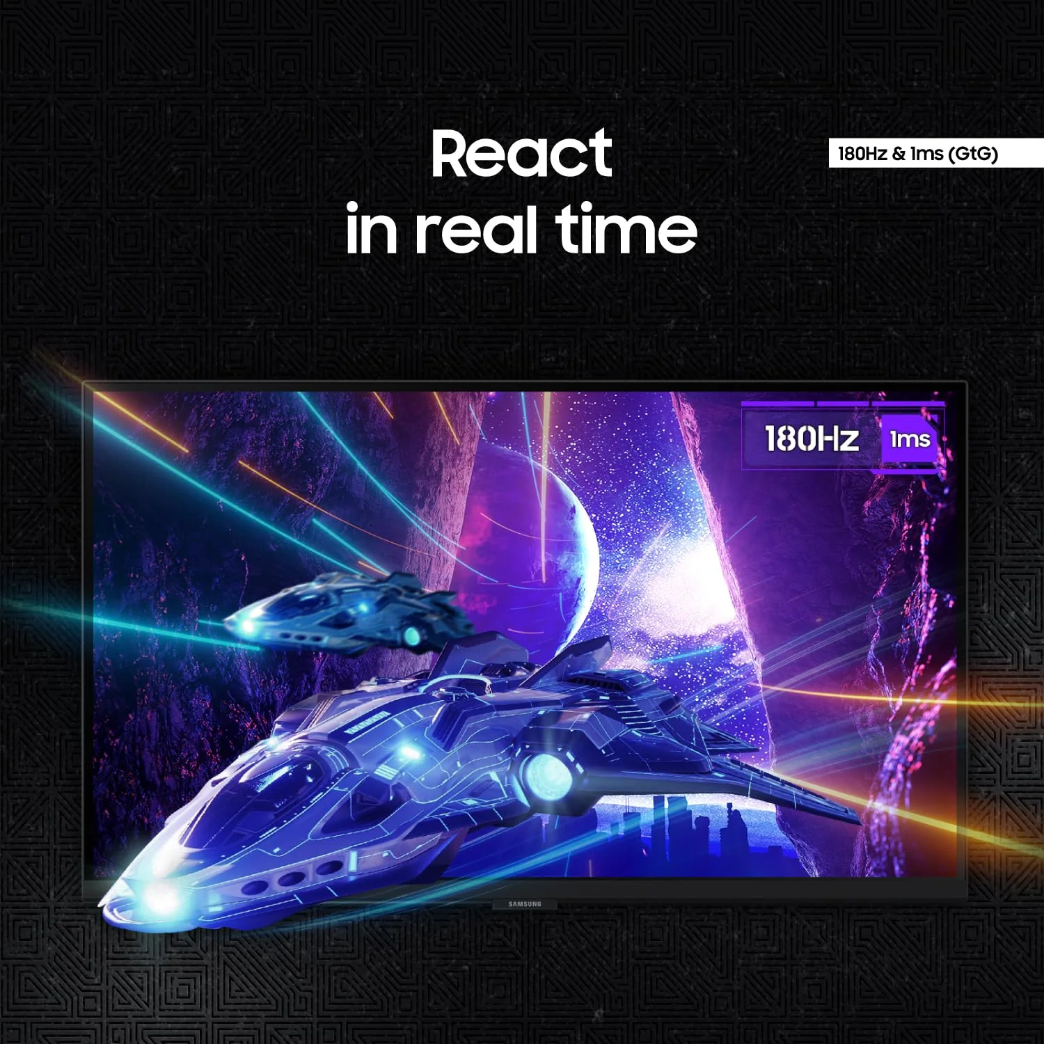 Samsung Odyssey G50D 27-Inch QHD Fast IPS Gaming Monitor, 180Hz, 1ms, VESA DisplayHDR 400, AMD FreeSync, G-Sync Compatible, Adjustable Stand, Eye Saver Mode, Black - Image 5