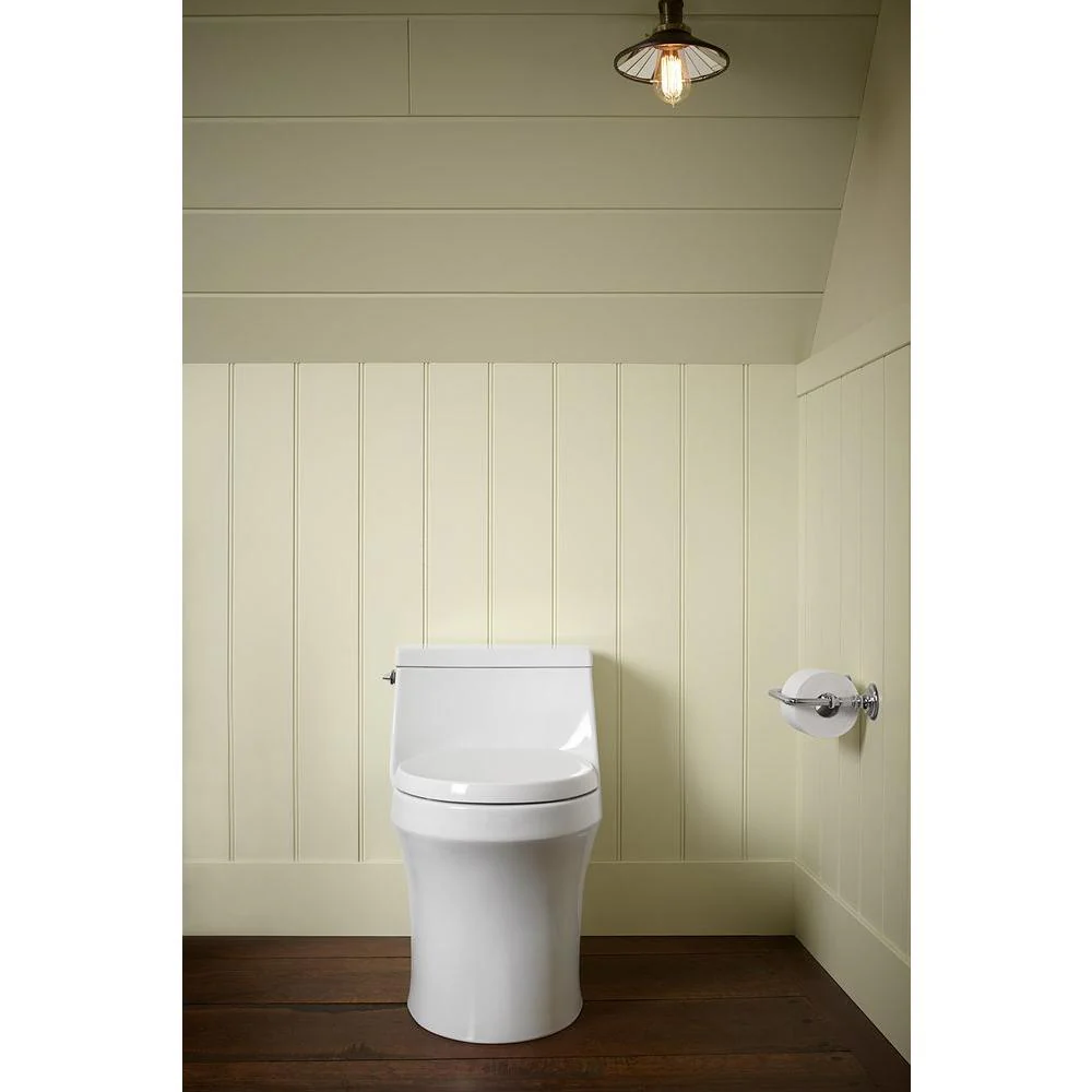 San Souci 1-piece 1.28 GPF Single Flush Round Toilet in Black Black - Image 3