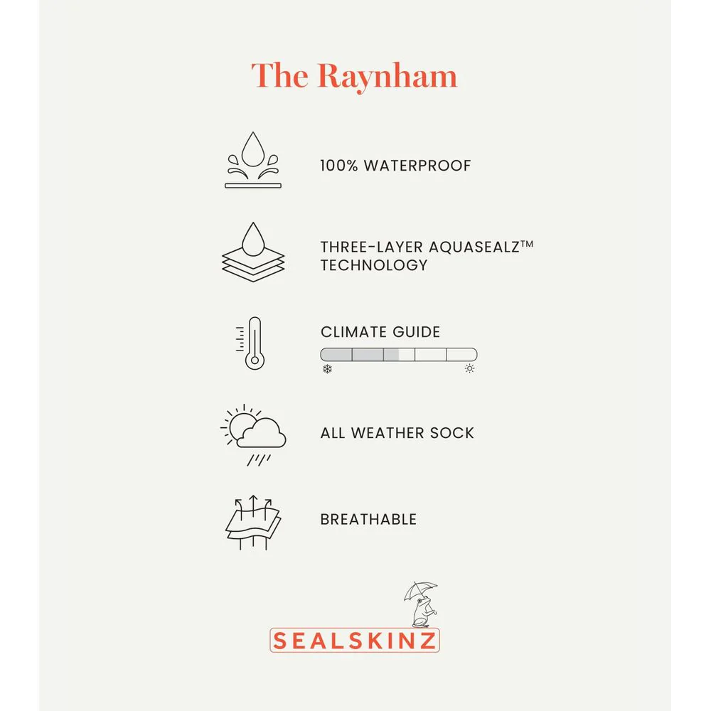 Sealskinz Raynham Aquasealz Waterproof All-Weather Mid-Length Socks for Men, Olive, Merino Wool Lining, Durable Polycolon Exterior, 111000610101 - Image 5
