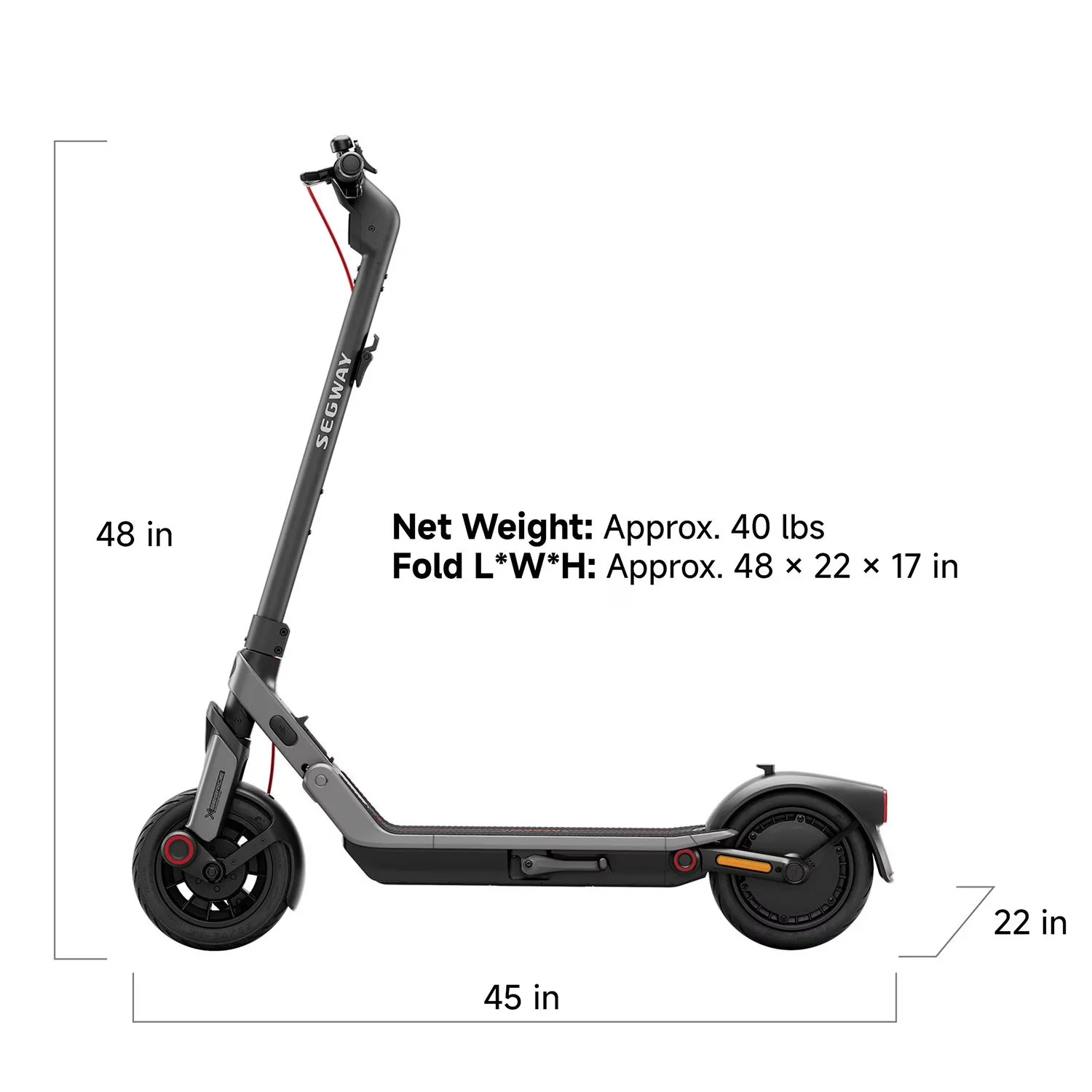 Segway E3 Pro SE Electric Scooter, 20 MPH with Lock & Phone Mount - Image 4