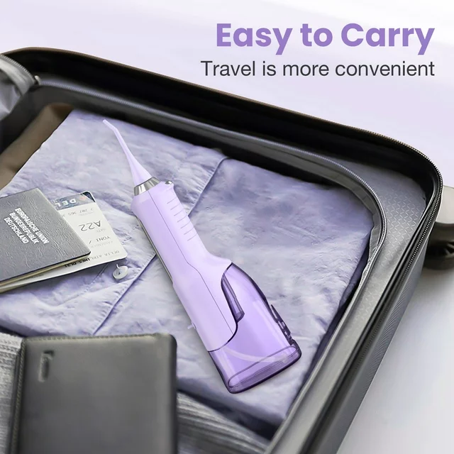 Sejoy C10S Cordless Water Flosser Dental Teeth Cleaner, Purple - Image 2