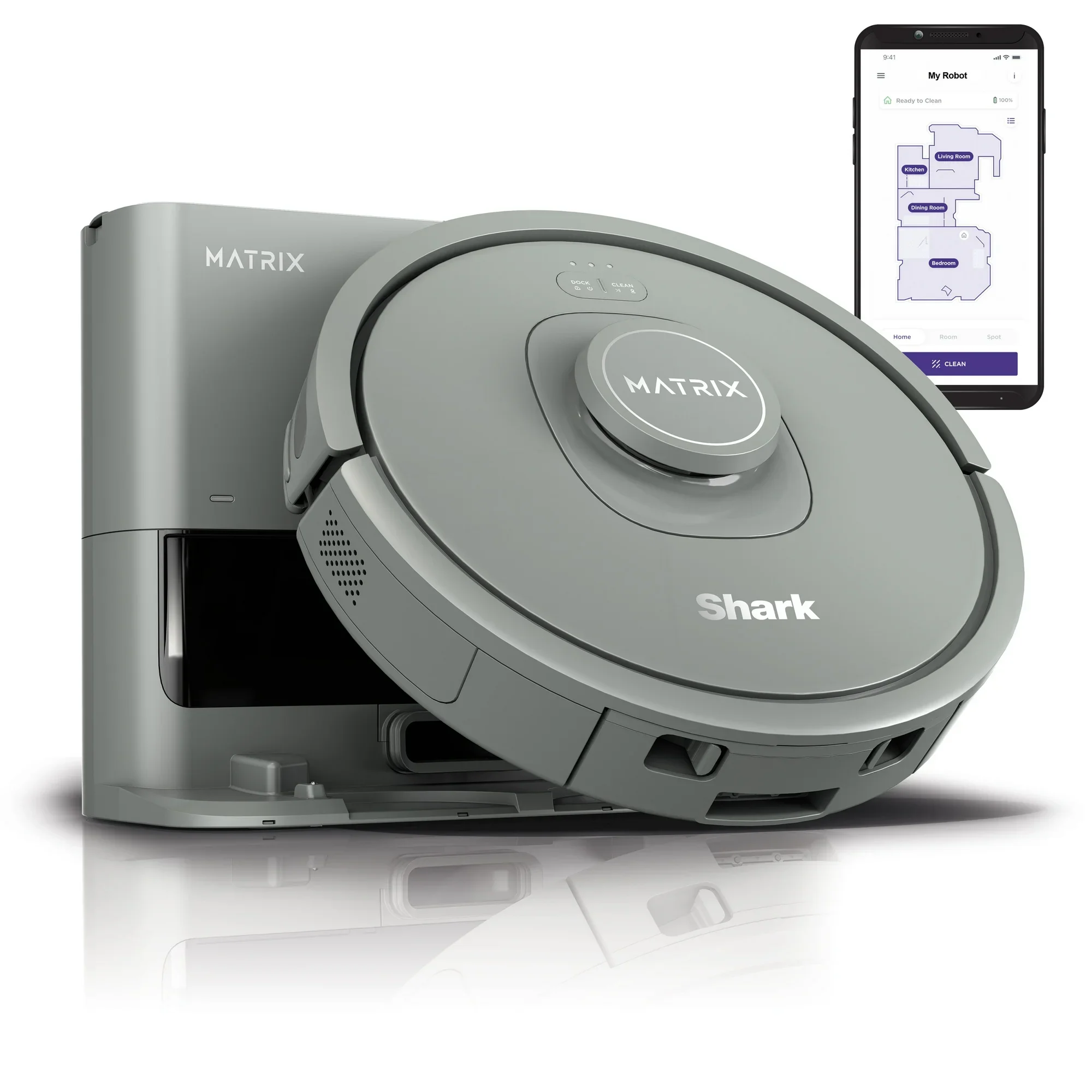 Shark RV2300S Matrix Self-Empty Robot Vacuum with No Spots Missed on Carpets & Hard Floors