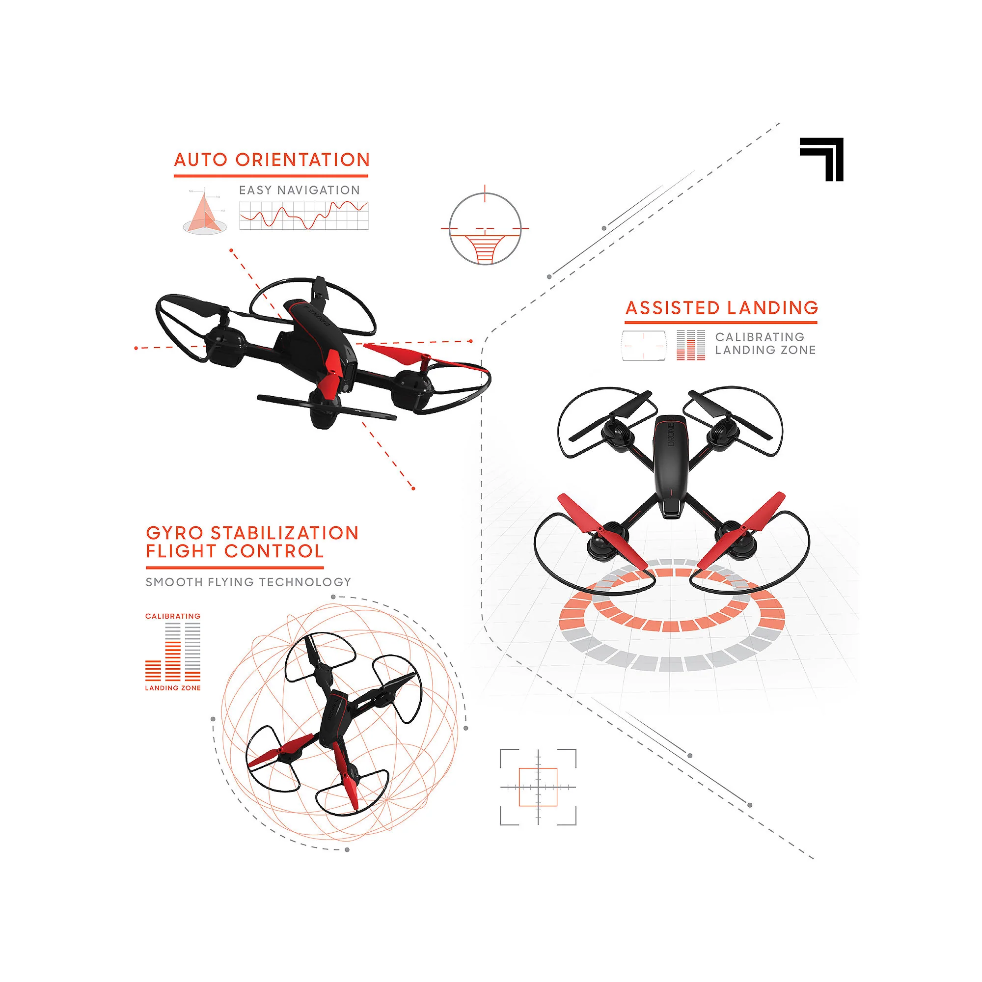 Sharper Image 2.4GHz RC Mach 10" Drone with Stream Camera, Black - Easy to Fly - Image 5