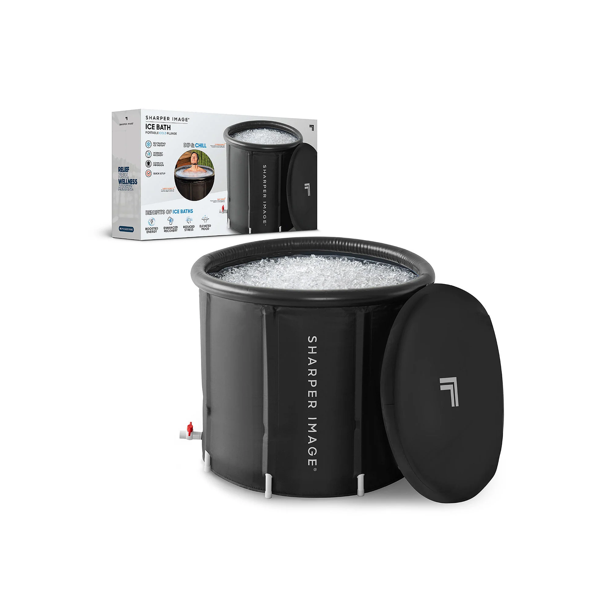 Sharper Image 31.5In. Portable Ice Bath Ice And Heat Therapy - BLACK ONE SIZE