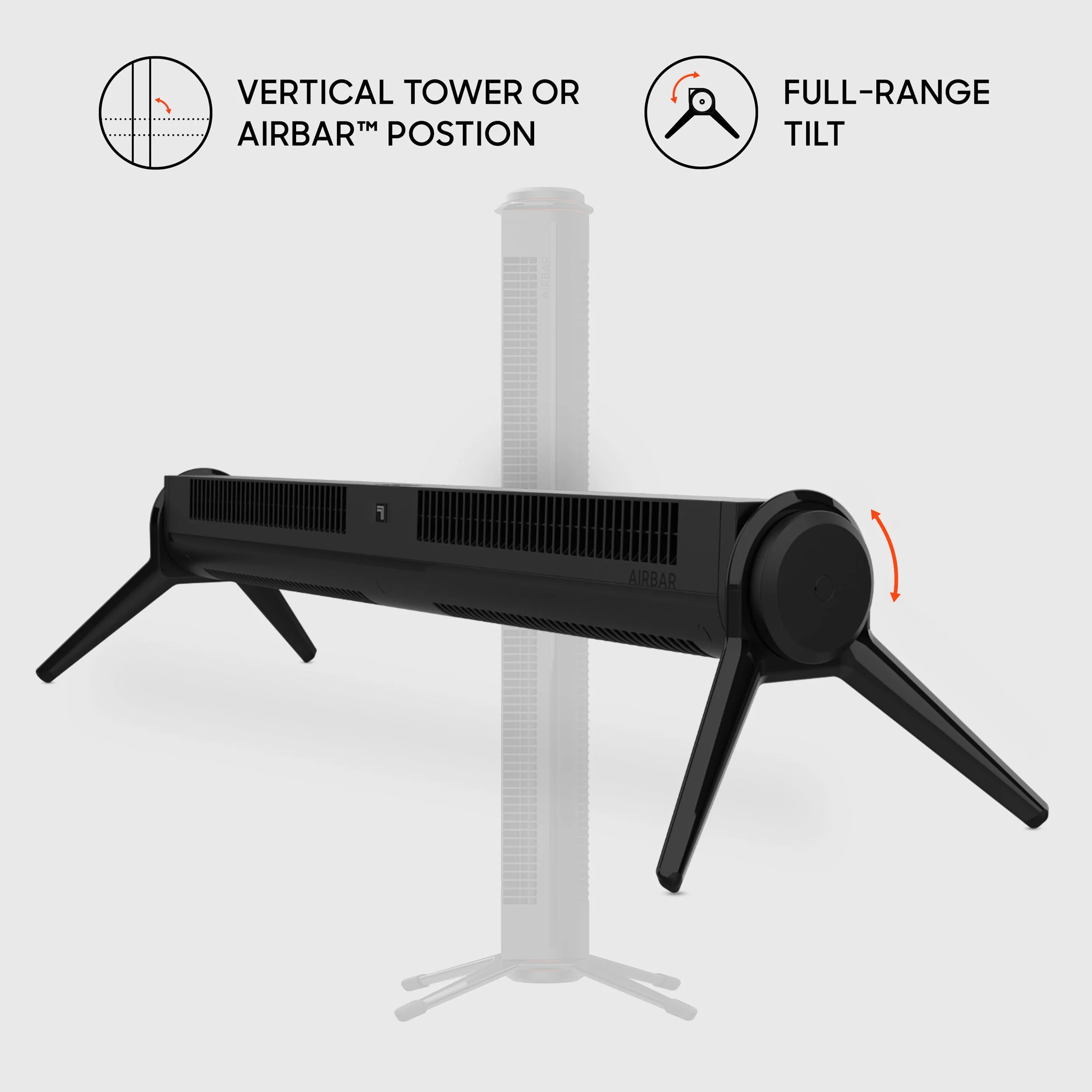 Sharper Image FA1-0113-06 Axis 32 Airbar Tower Fan, 35", Black - Image 2
