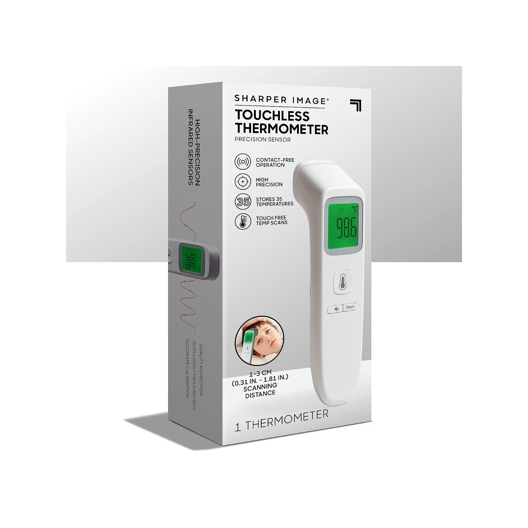 Sharper Image Touchless Thermometer 1013507 - WHITE ONE SIZE - Image 3