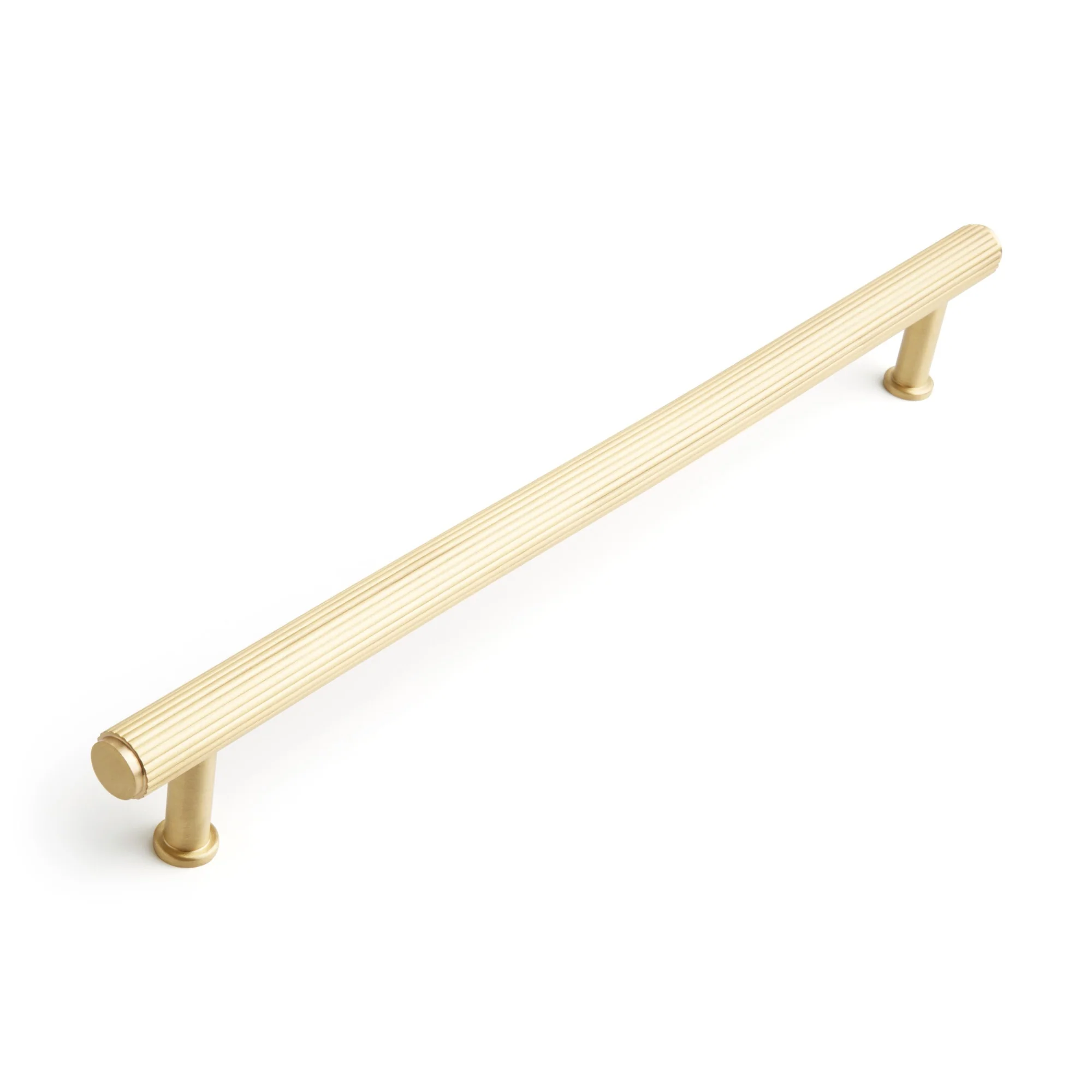 Signature Hardware 12 Brixlee Reeded Brass Appliance Pull Satin Brass - Image 2