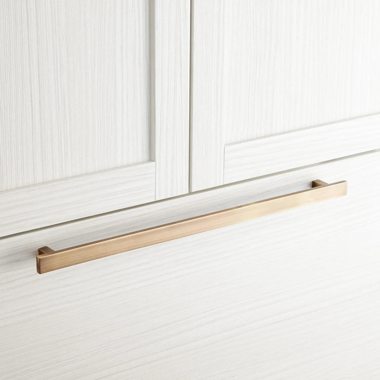 Signature Hardware 18" Covello Solid Brass Appliance Pull Antique Brass