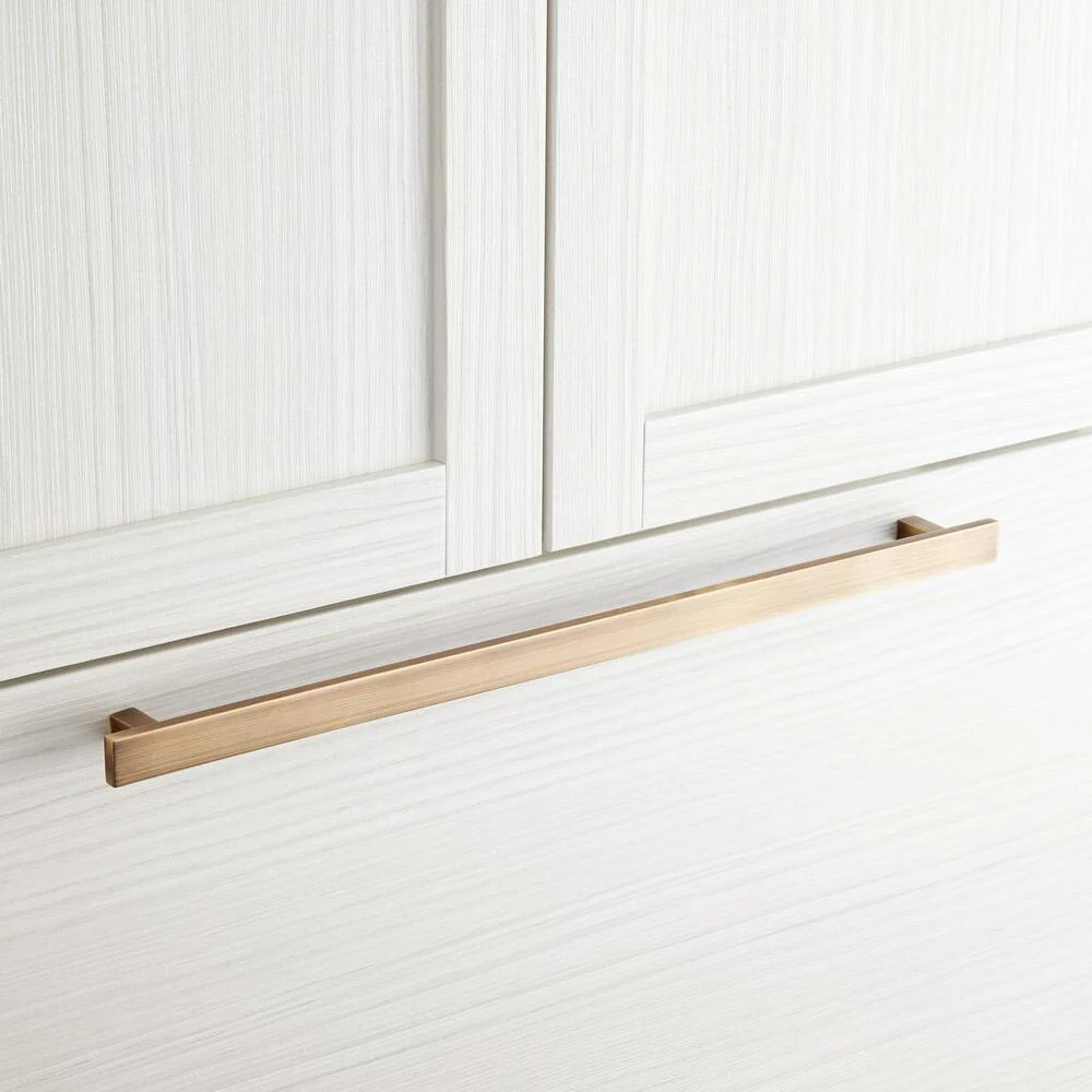 Signature Hardware 18" Covello Solid Brass Appliance Pull Antique Brass - Image 2
