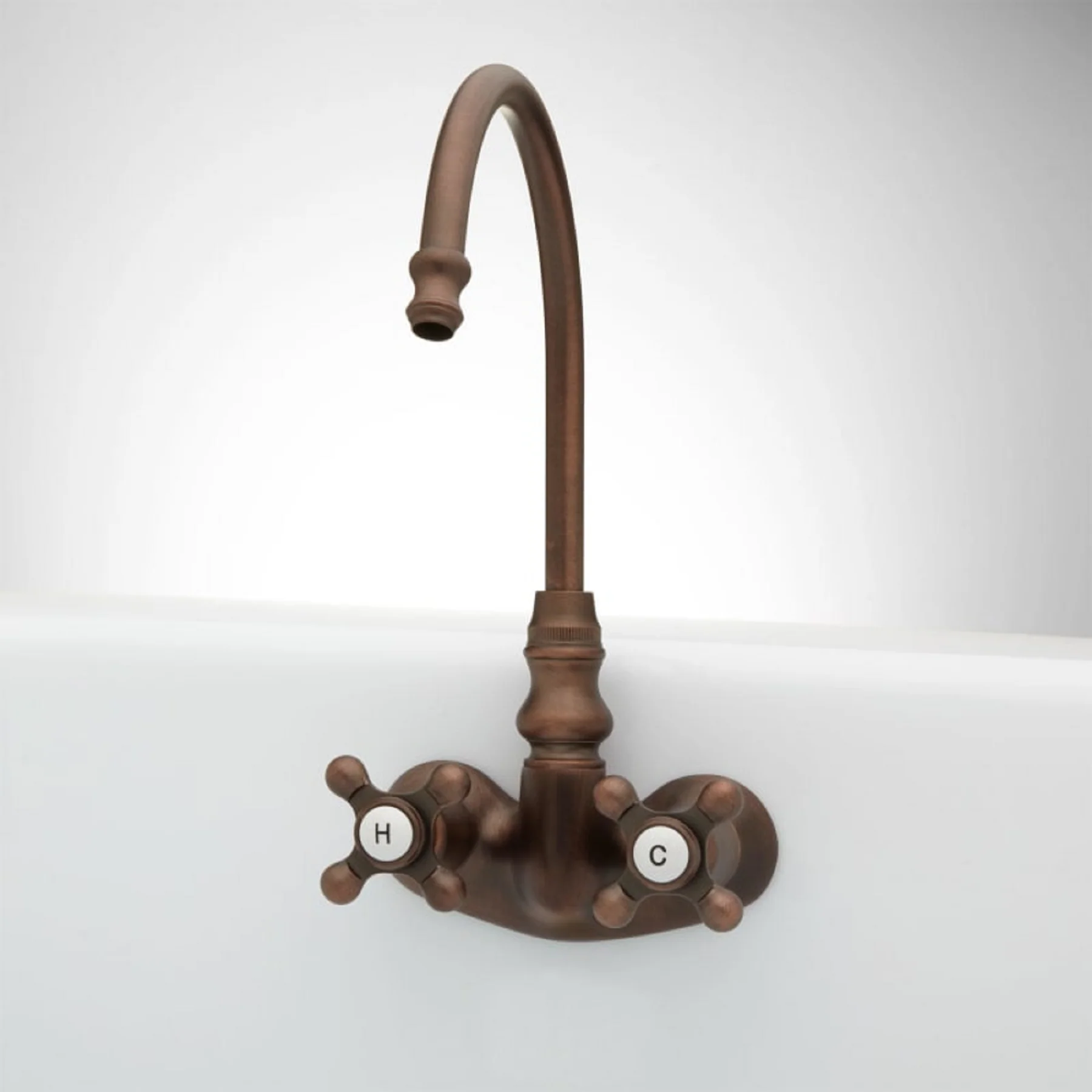 Signature Hardware 397496 Tub Wall Mounted Tub Filler Faucet, Oil Rubbed Bronze