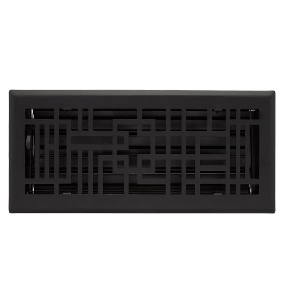 Signature Hardware 434739 Baer Steel Floor Register - Black 4" x 12" (5-1/4" x 13-3/8" Overall) - Image 3