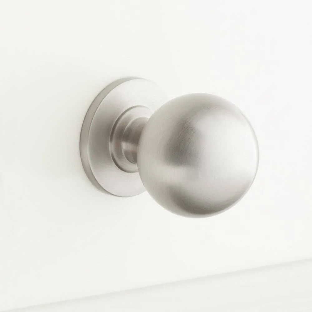 Signature Hardware 444217 1-1/4" Rodino Solid Brass Round Cabinet Knob, Satin Brass