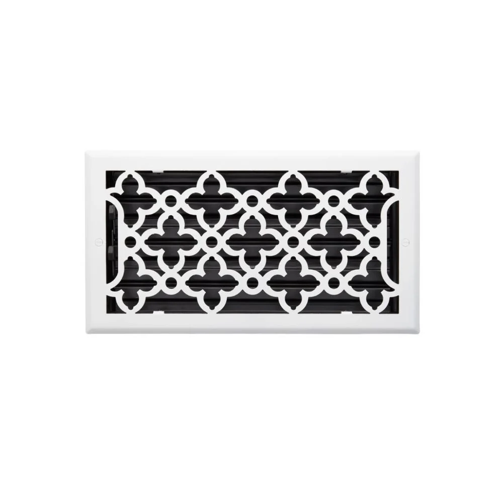 Signature Hardware 445777 Ballas Steel Wall Register - 6" x 10" White