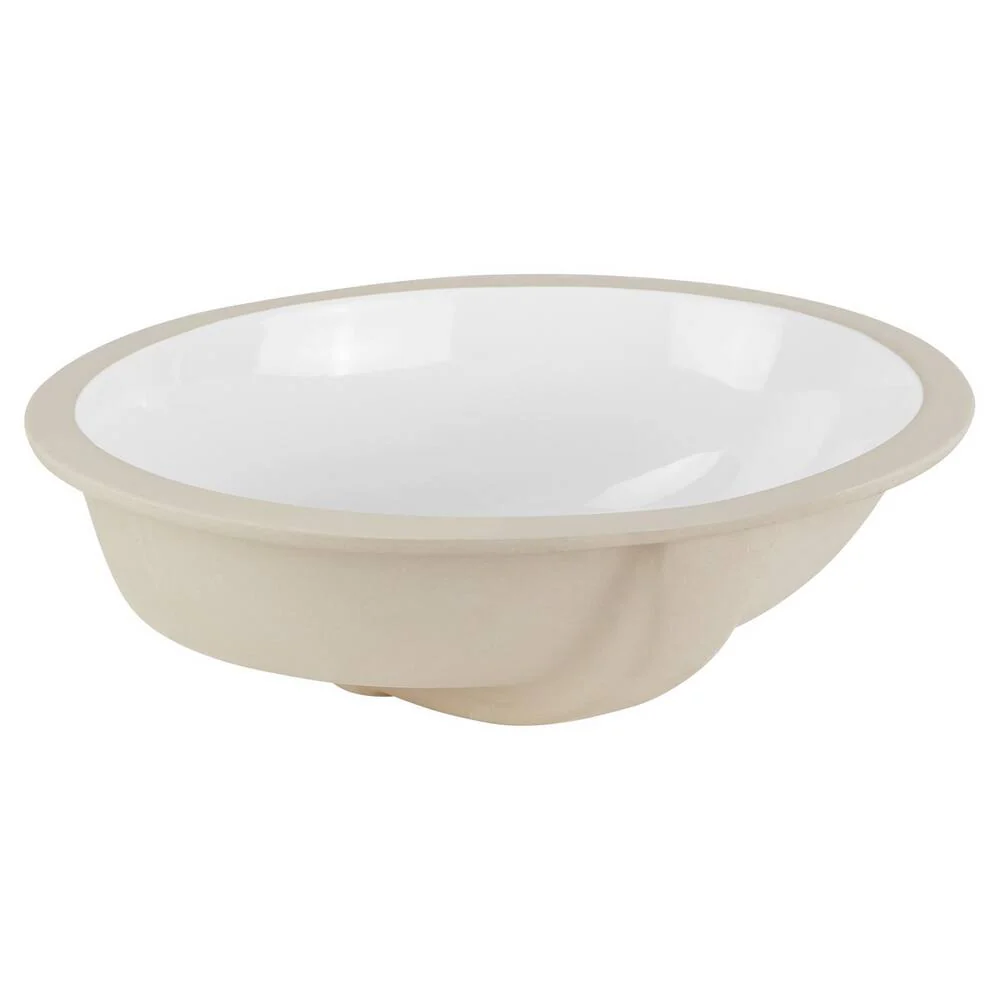 Signature Hardware 447970 Mangrove 17" Oval Undermount Bathroom Sink, White - Image 2