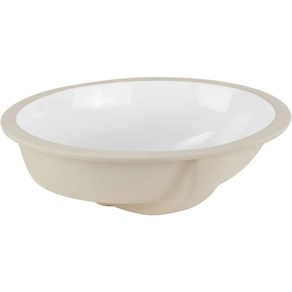 Signature Hardware 447970 Mangrove 17" Oval Undermount Bathroom Sink, White - Image 3