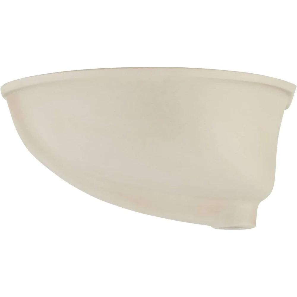 Signature Hardware 447970 Mangrove 17" Oval Undermount Bathroom Sink, White - Image 5