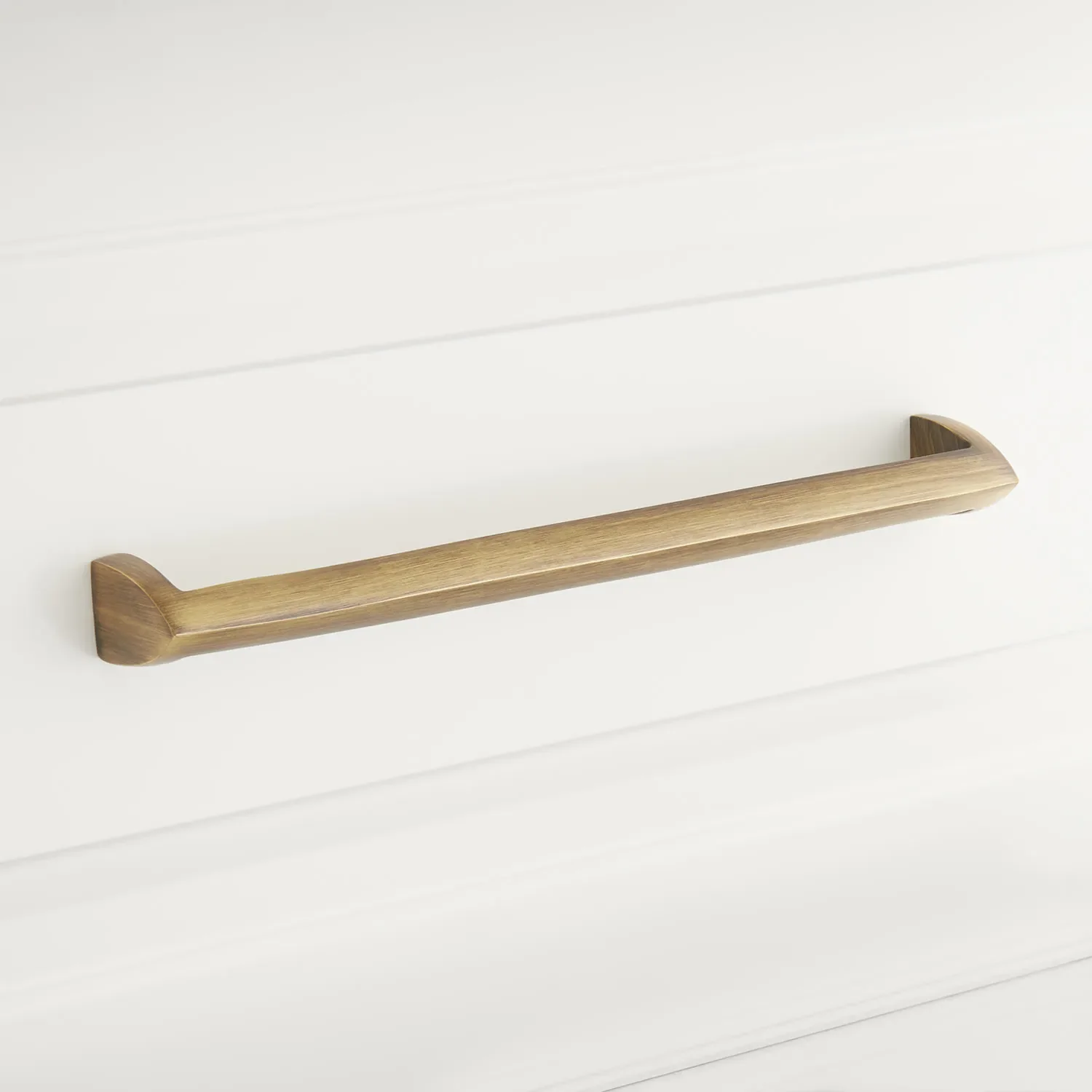 Signature Hardware 450284 8" Rindahl Solid Brass Cabinet Pull, Antique Brass - Image 2