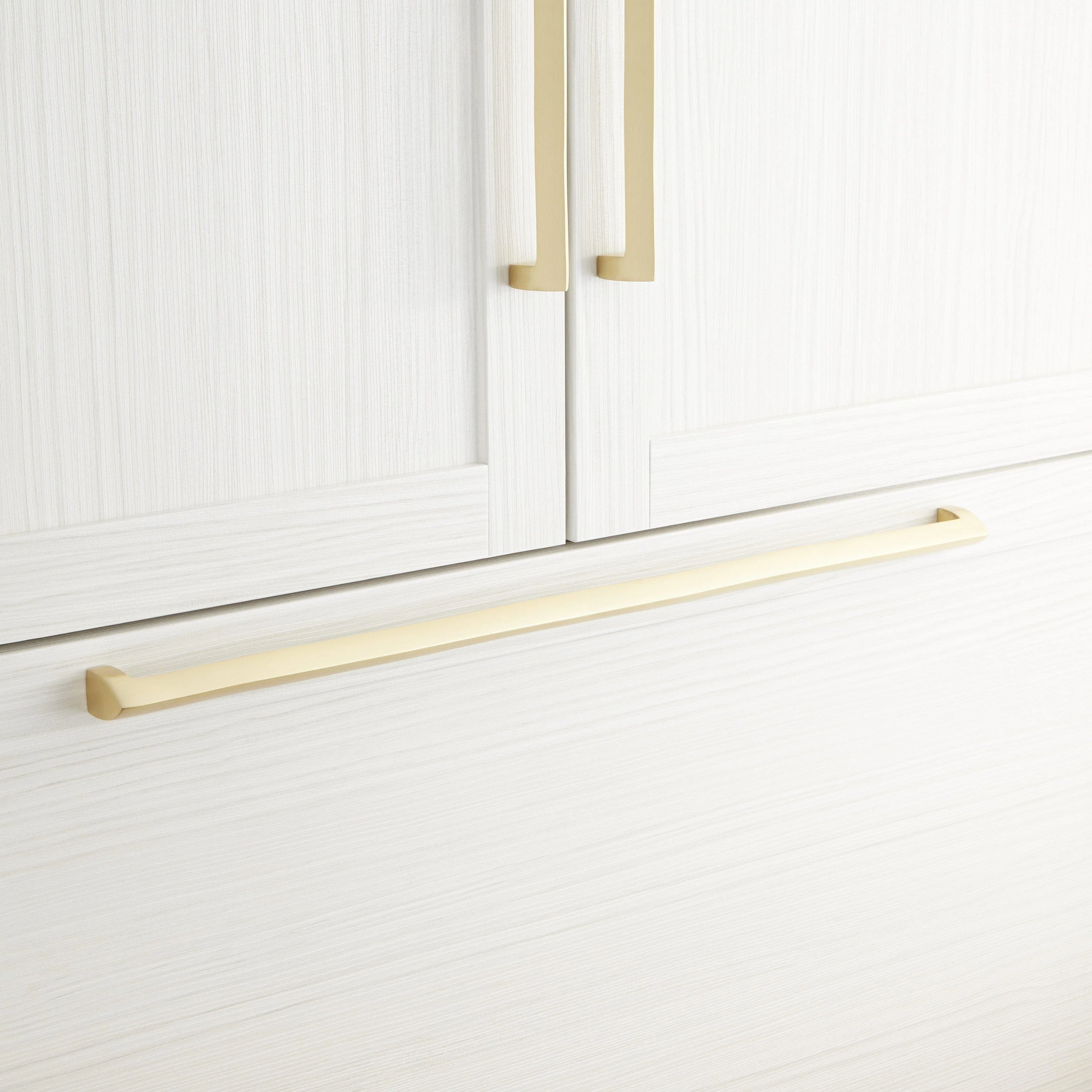 Signature Hardware 453350 Rindahl 23-3/4 Inch Center to Center Appliance Pull Satin Brass Cabinet Hardware