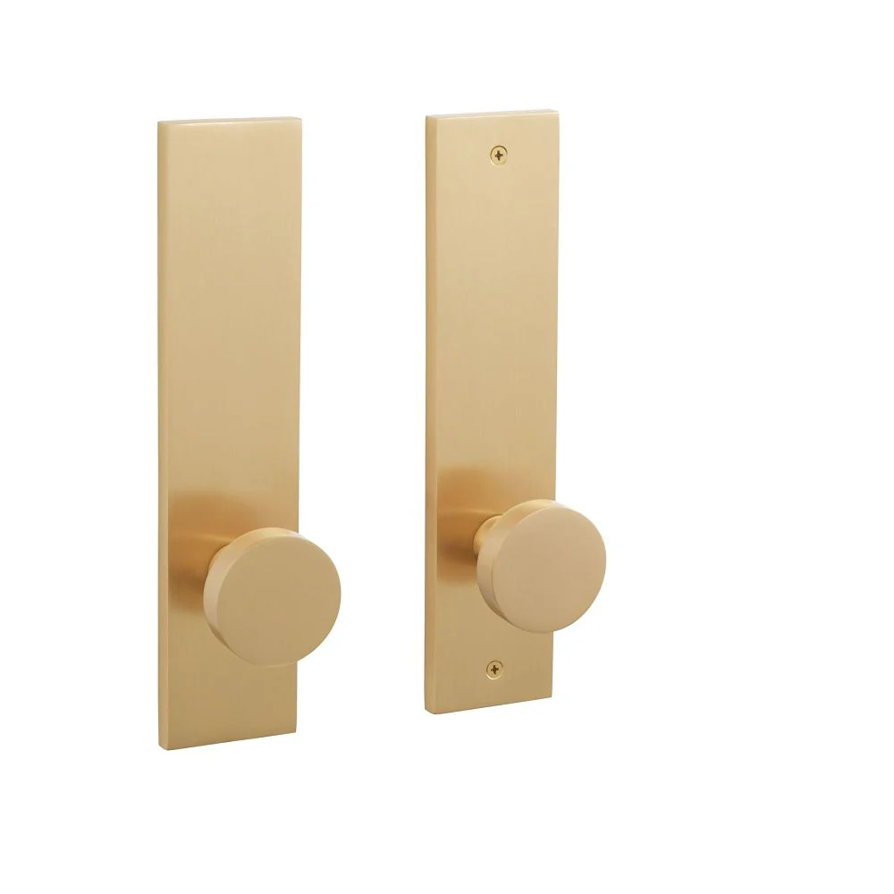 Signature Hardware 455659 Moceri Solid Brass Dummy Door Knob Set, Satin Brass