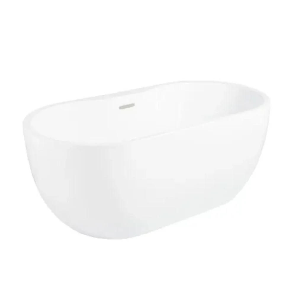 Signature Hardware 481128 Boyce 61" Free Standing Acrylic Soaking Tub with Integrated Drain and Overflowm White - Image 2