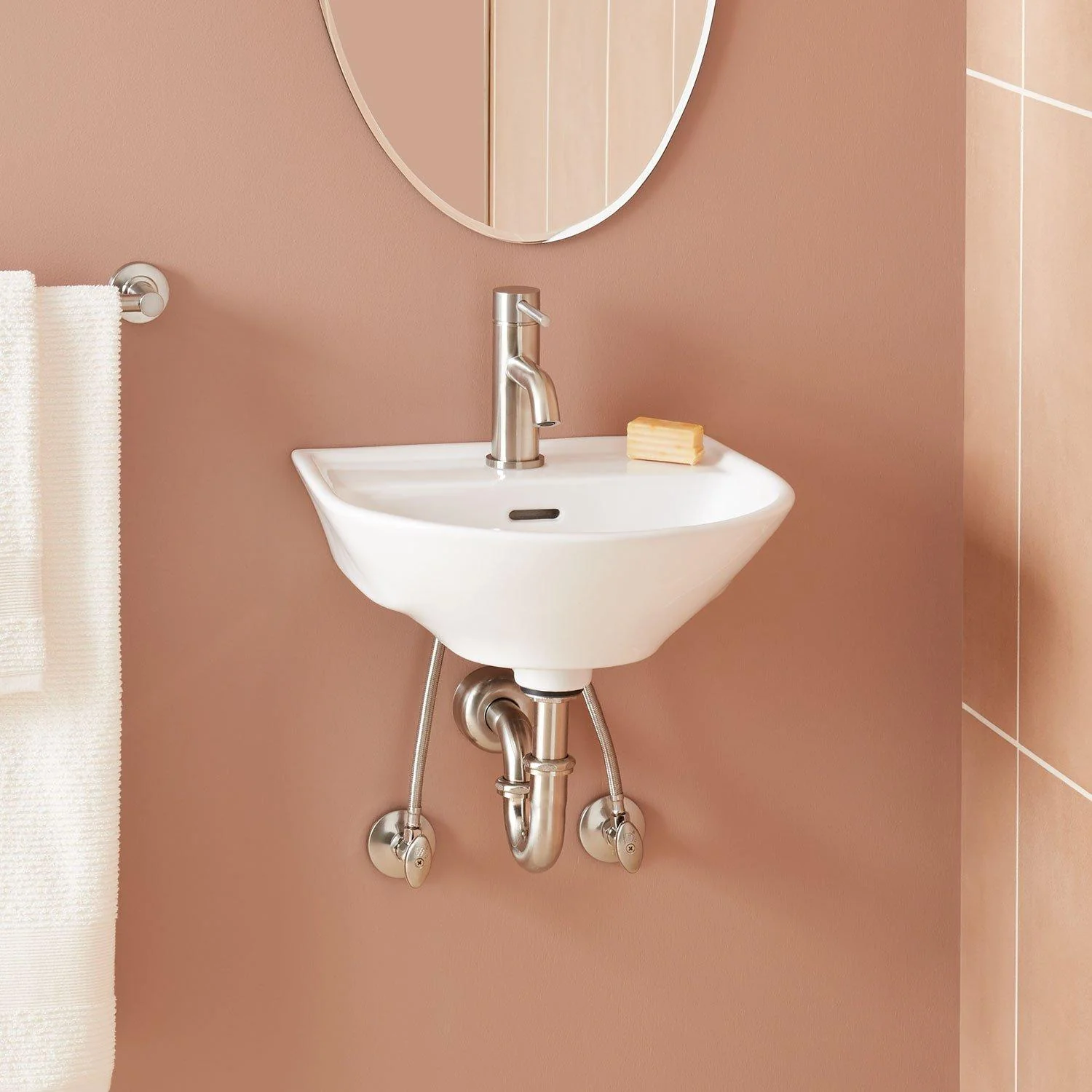 Signature Hardware 484629 16-5/8 in. Wall Mount Specialty Porcelain Bathroom Sink in White