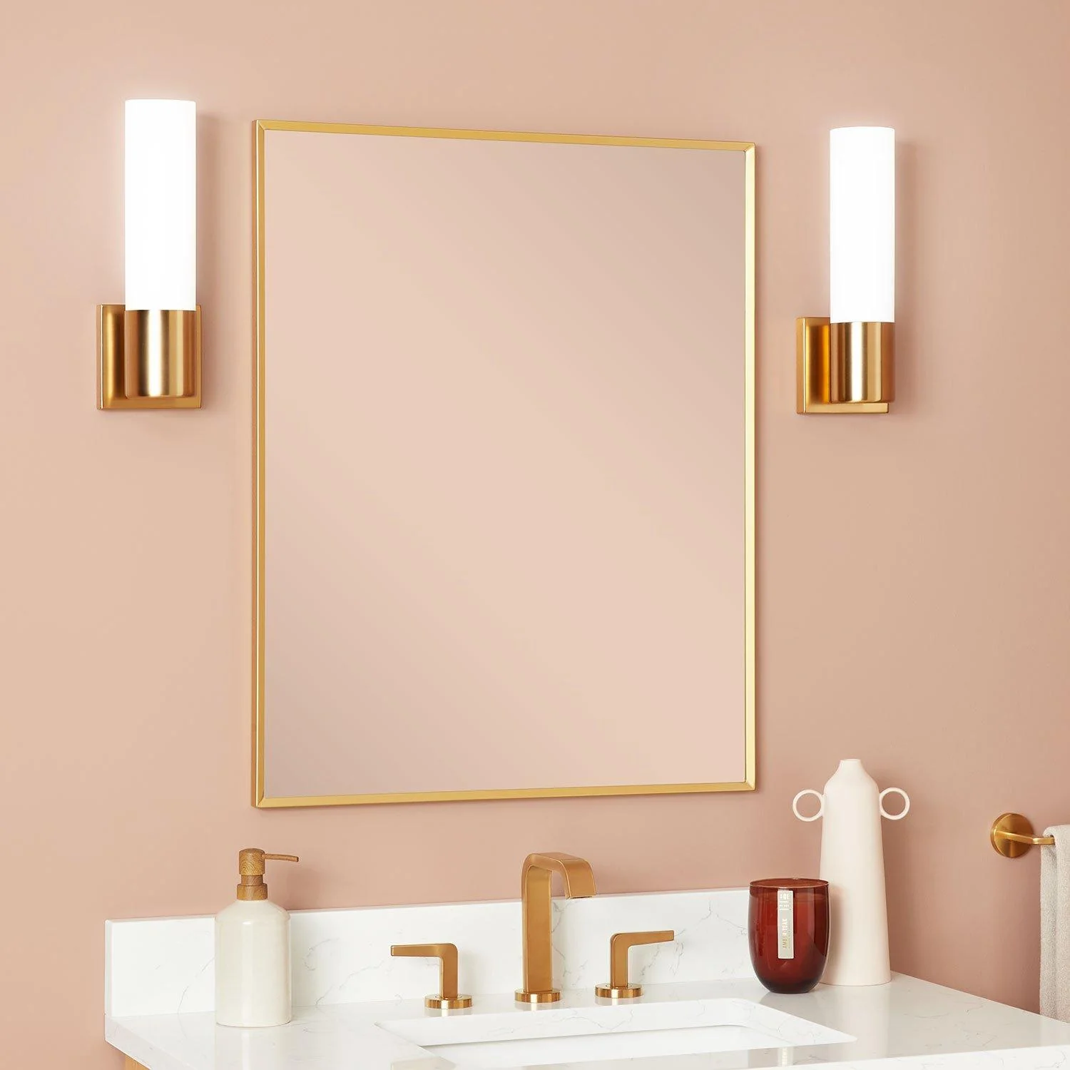 Signature Hardware 485297 Kardon 24" W x 30" H Transitional Rectangular Framed Bathroom Wall Mirror