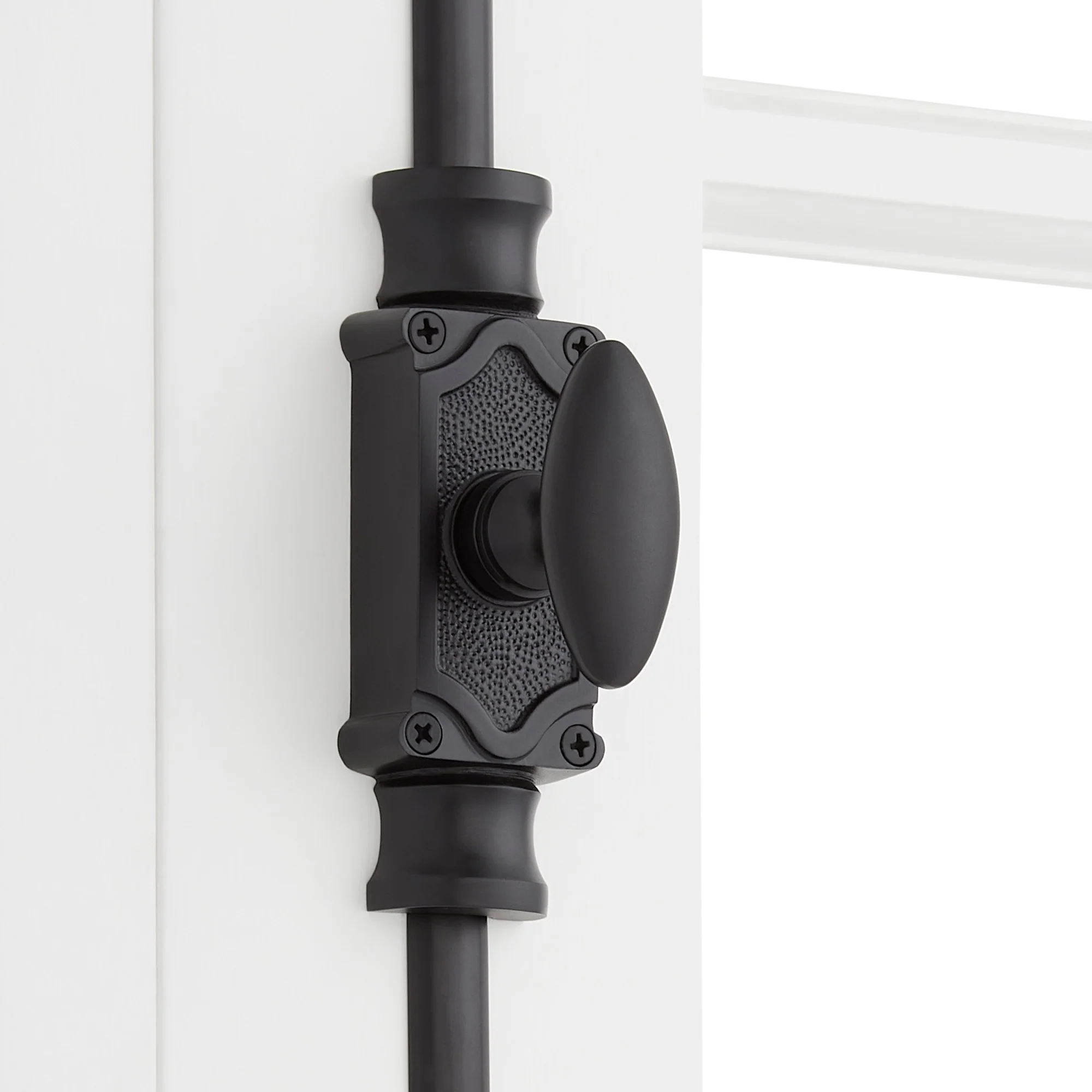 Signature Hardware 560236 955210-2 Corabel 9 Inch Tall Door Cremone Security Bolt Matte Black Security Bolt Cremone Bolt - Image 3