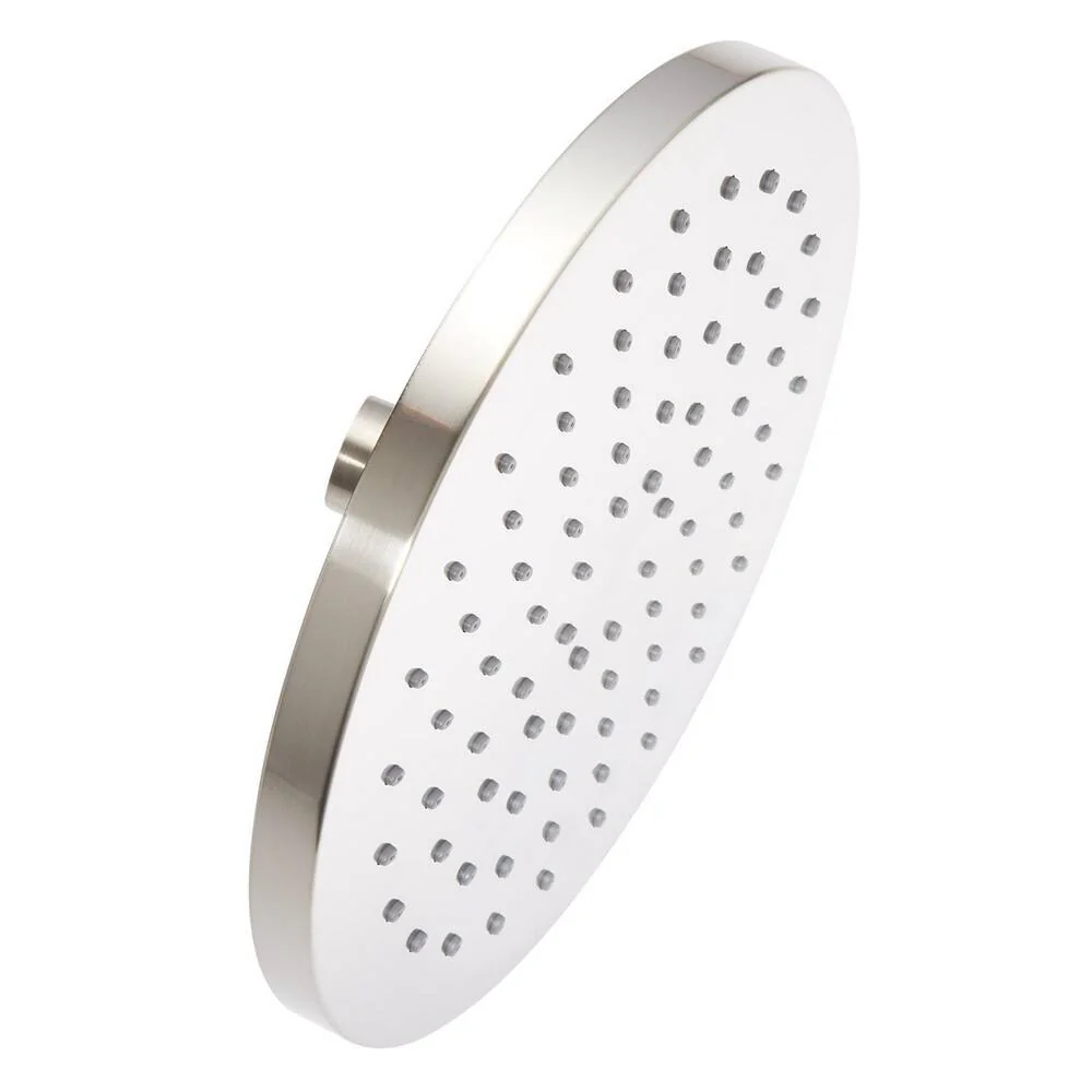 Signature Hardware 8" Modern Round Rainfall Shower Head - 1.8 GPM - Brushed Nickel