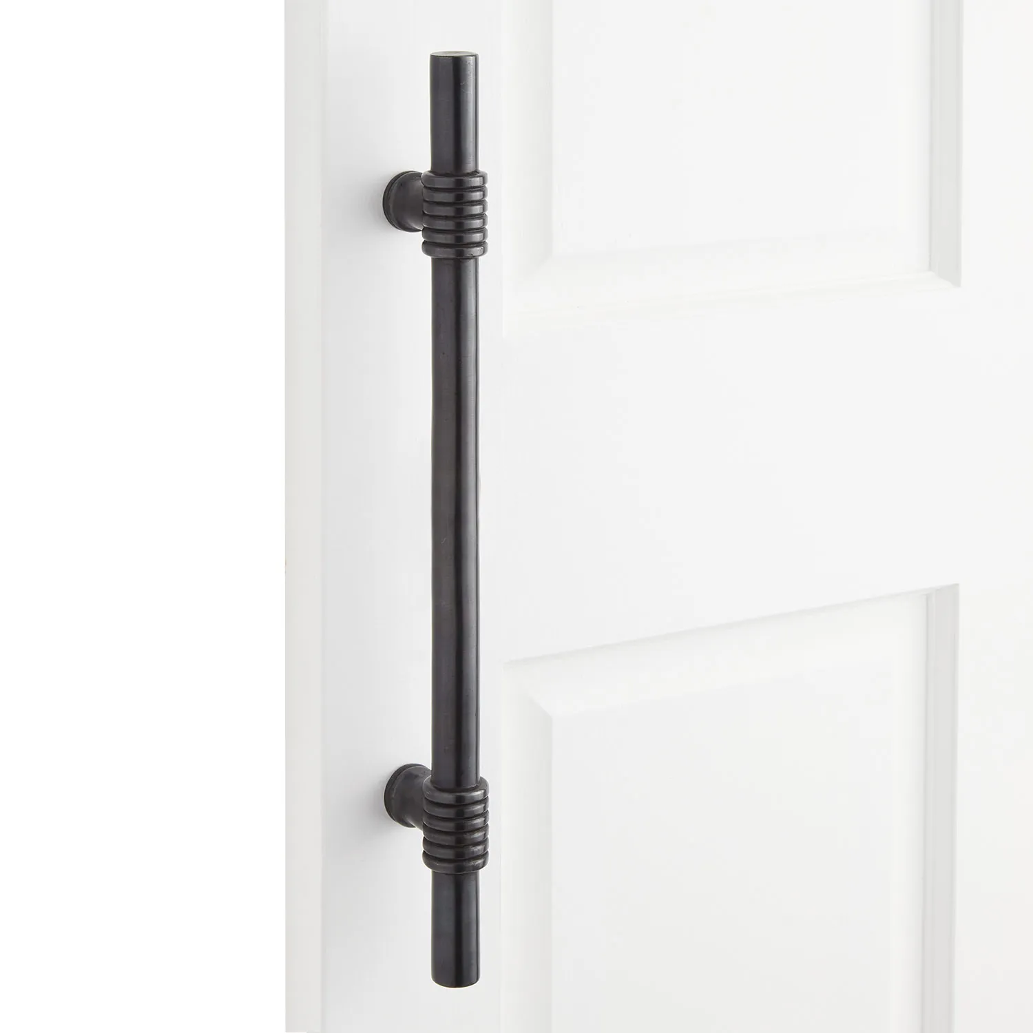 Signature Hardware 946446-18 Ring Door Pull - Bronze -CTC 18" - Dark Patina, Total Length - 24"