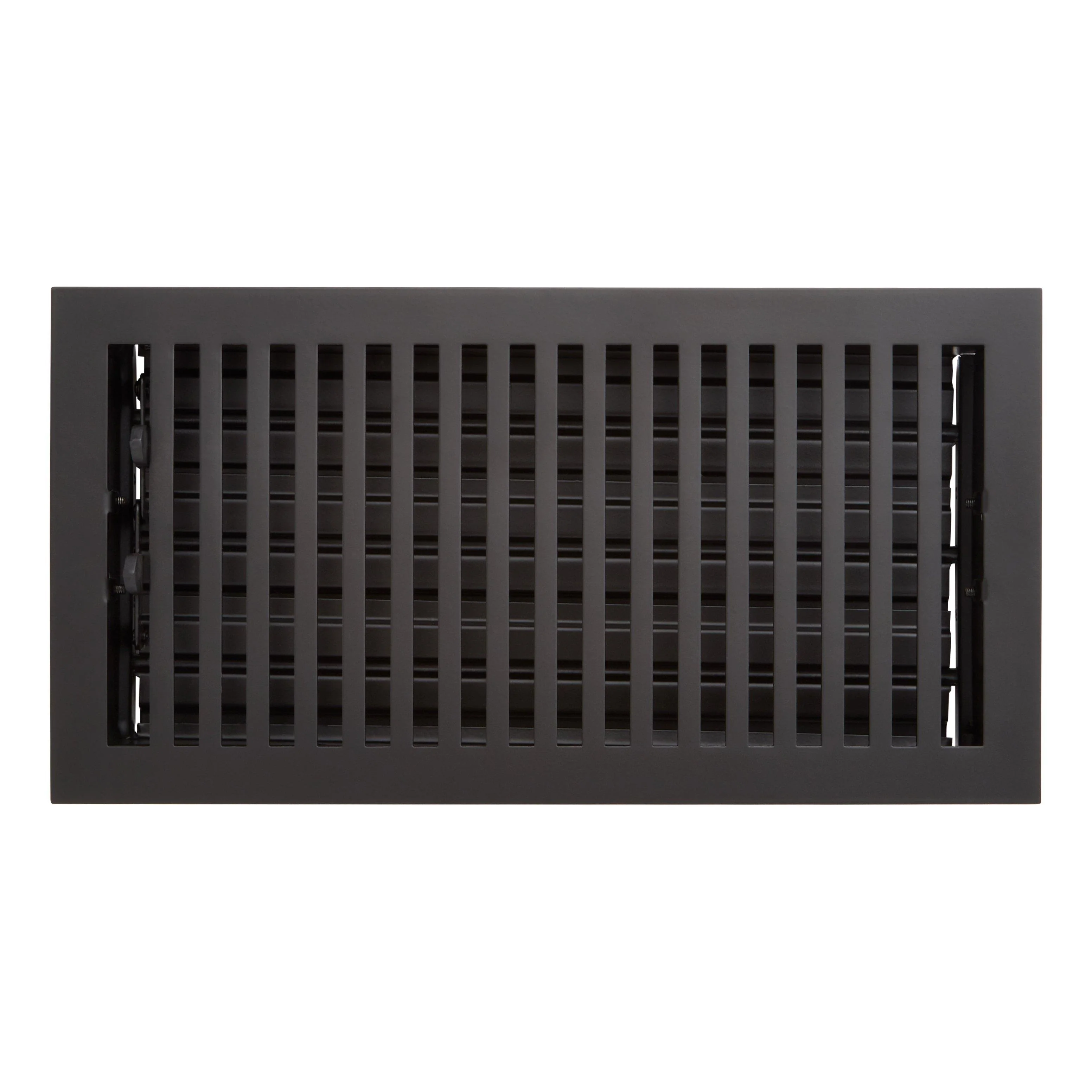 Signature Hardware 954032-OVF-612 Modern Steel Oversized Floor Register - 6" x 12" - Matte Black